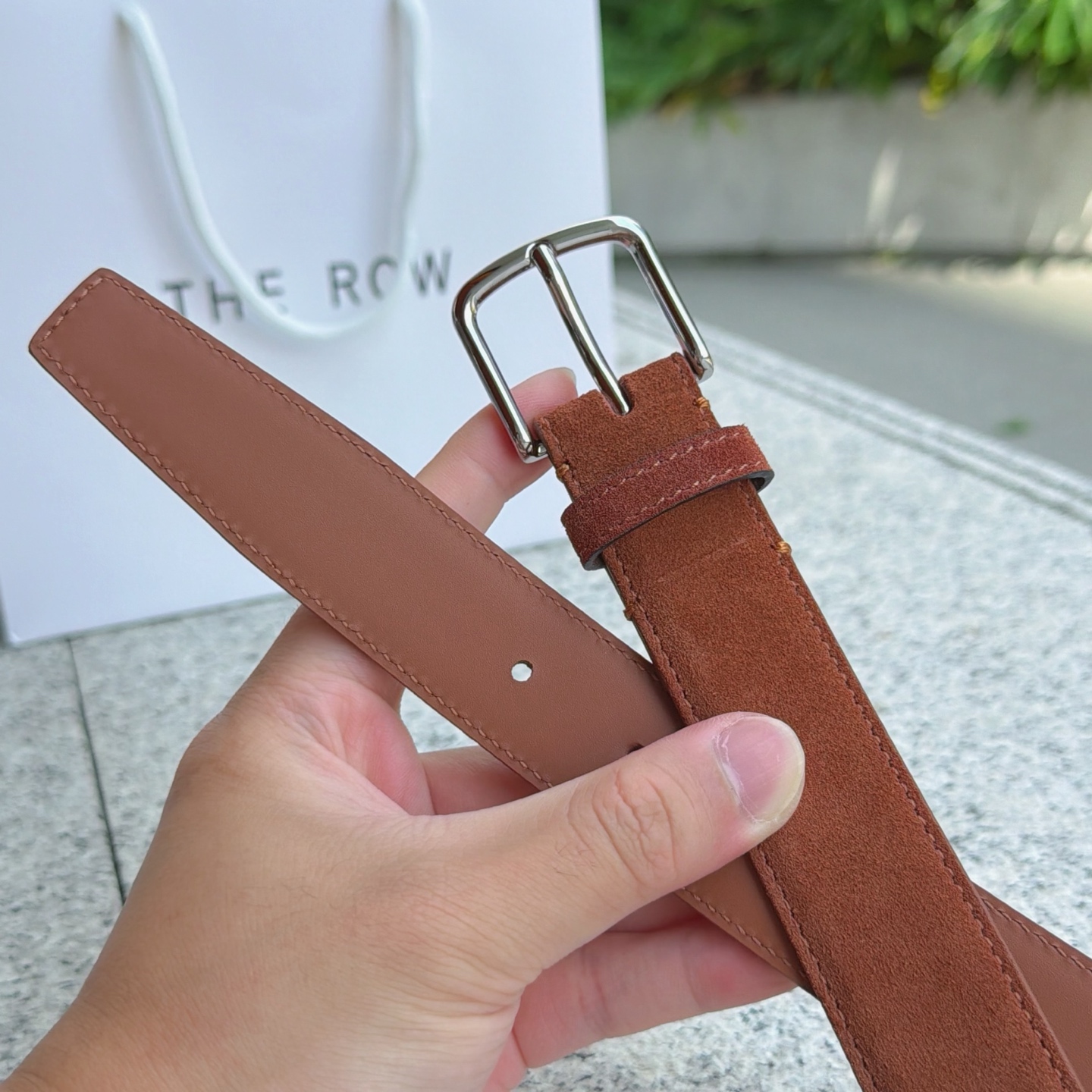 💥💥💥3.0cm THE  ROW腰带，绒面，头层牛皮，长度：75.80.85.90.95.100.欧，