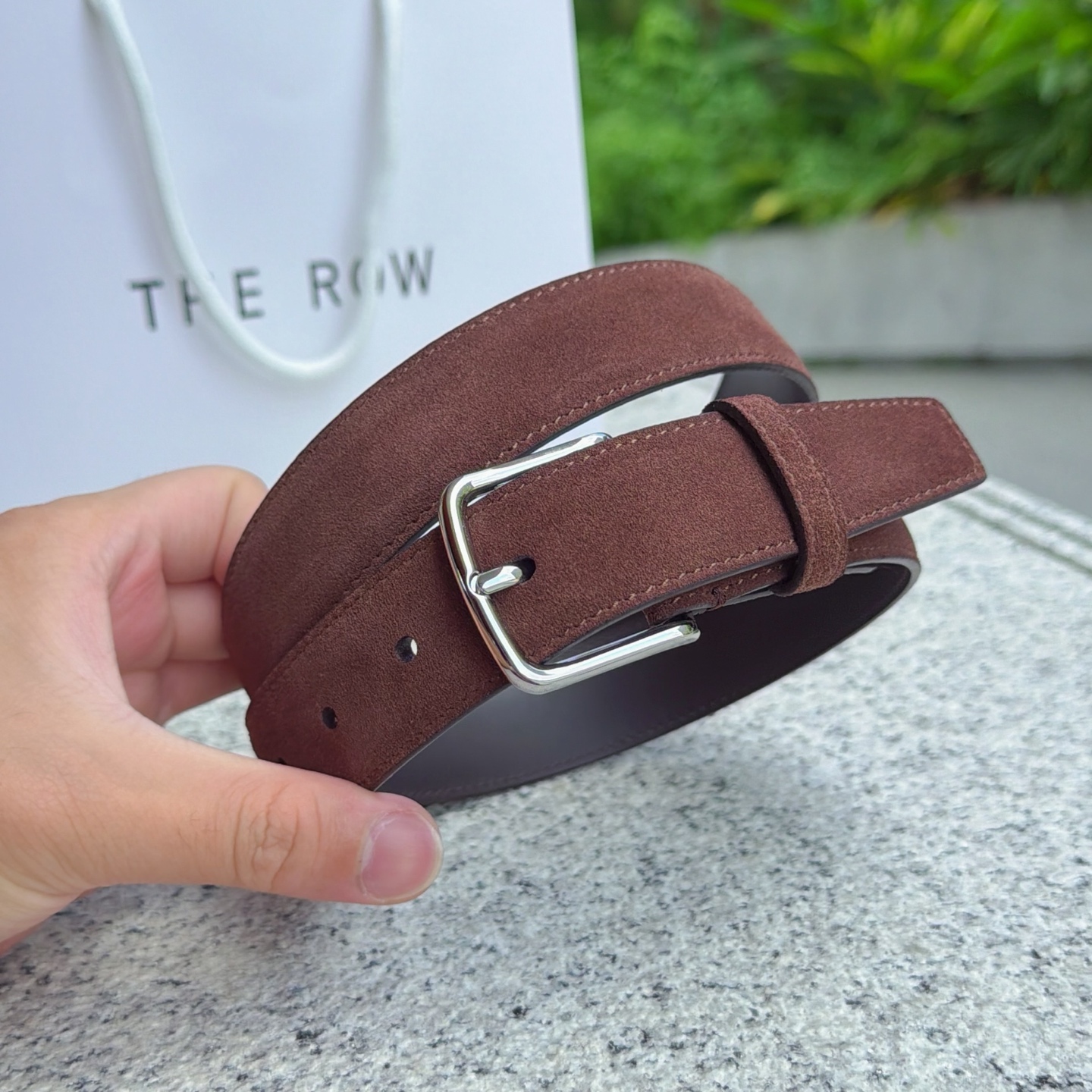 💥💥💥3.0cm THE  ROW腰带，绒面，头层牛皮，长度：75.80.85.90.95.100.欧，