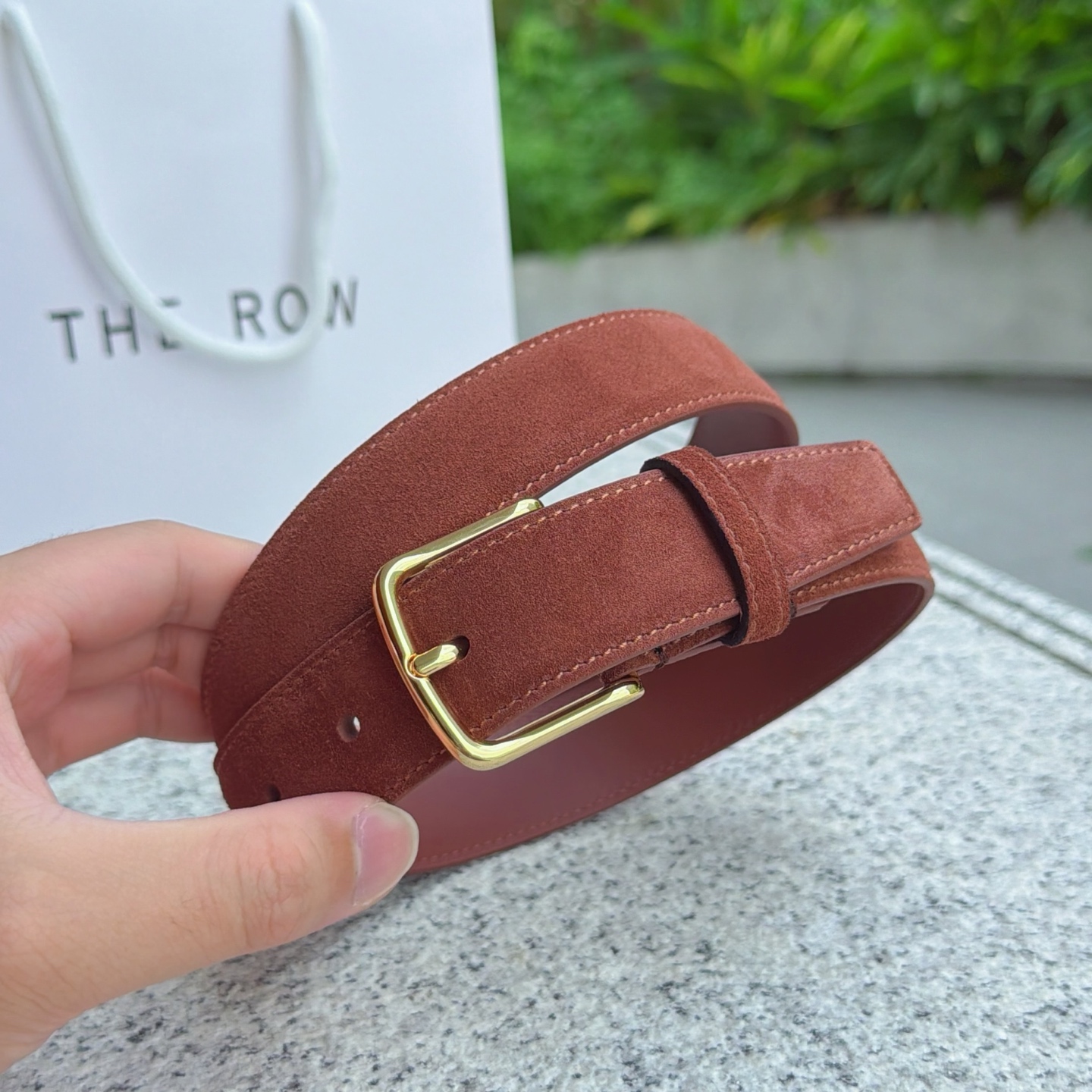 💥💥💥3.0cm THE  ROW腰带，绒面，头层牛皮，长度：75.80.85.90.95.100.欧，