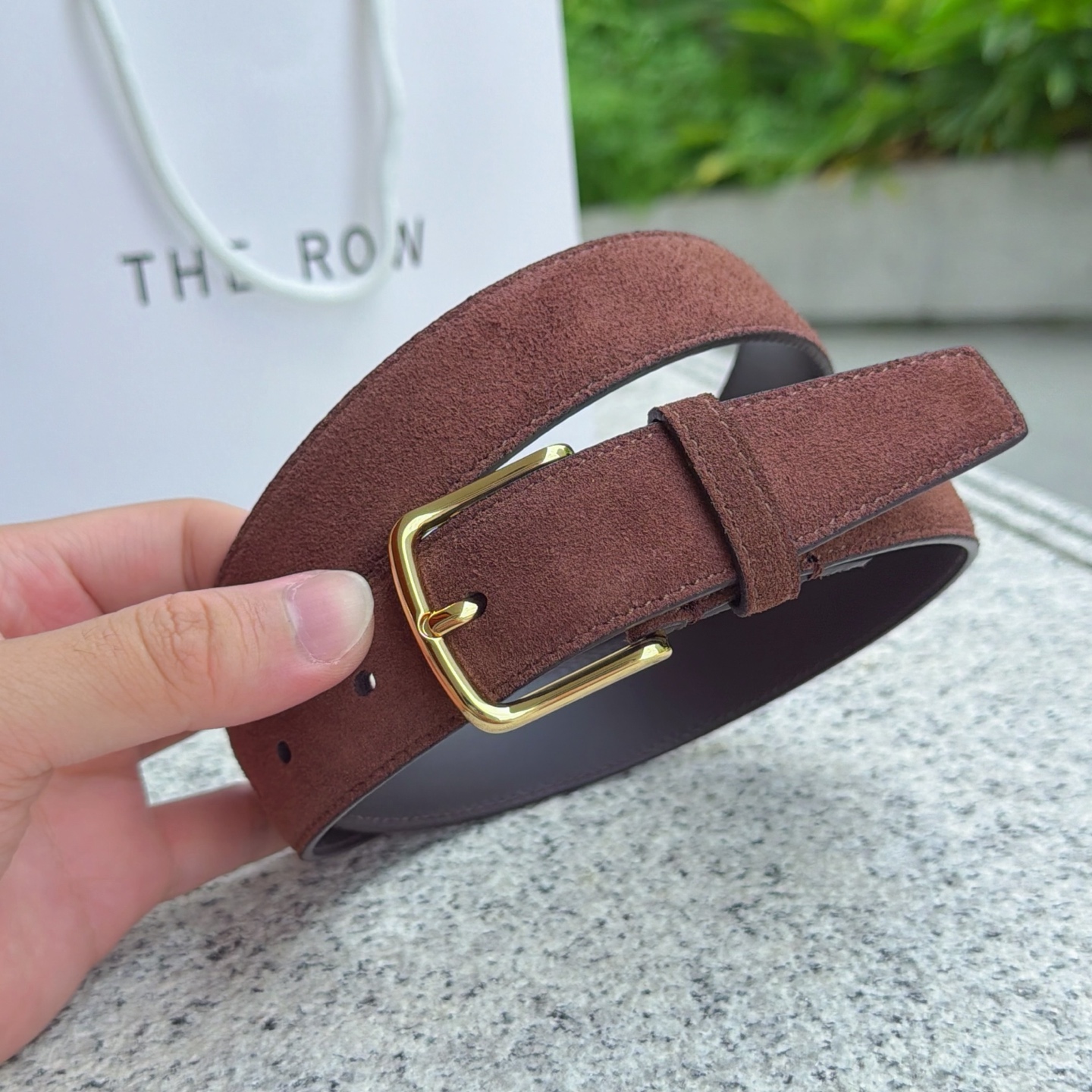 💥💥💥3.0cm THE  ROW腰带，绒面，头层牛皮，长度：75.80.85.90.95.100.欧，