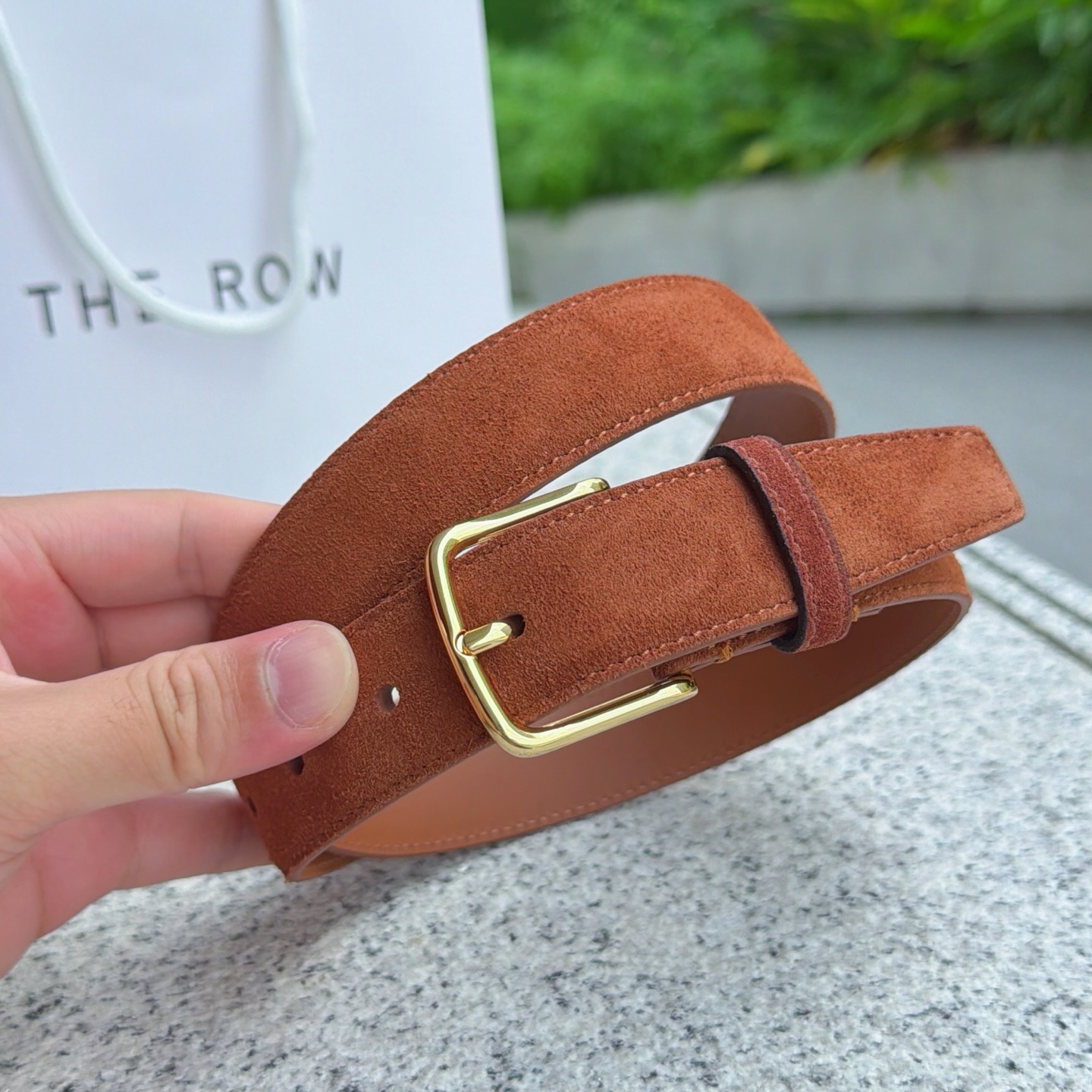 💥💥💥3.0cm THE  ROW腰带，绒面，头层牛皮，长度：75.80.85.90.95.100.欧，