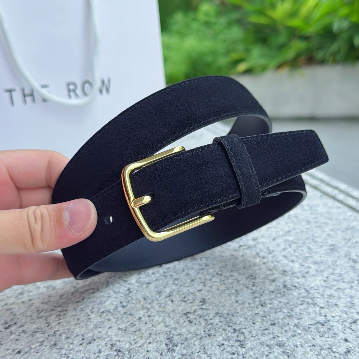 💥💥💥3.0cm THE  ROW腰带，绒面，头层牛皮，长度：75.80.85.90.95.100.欧，