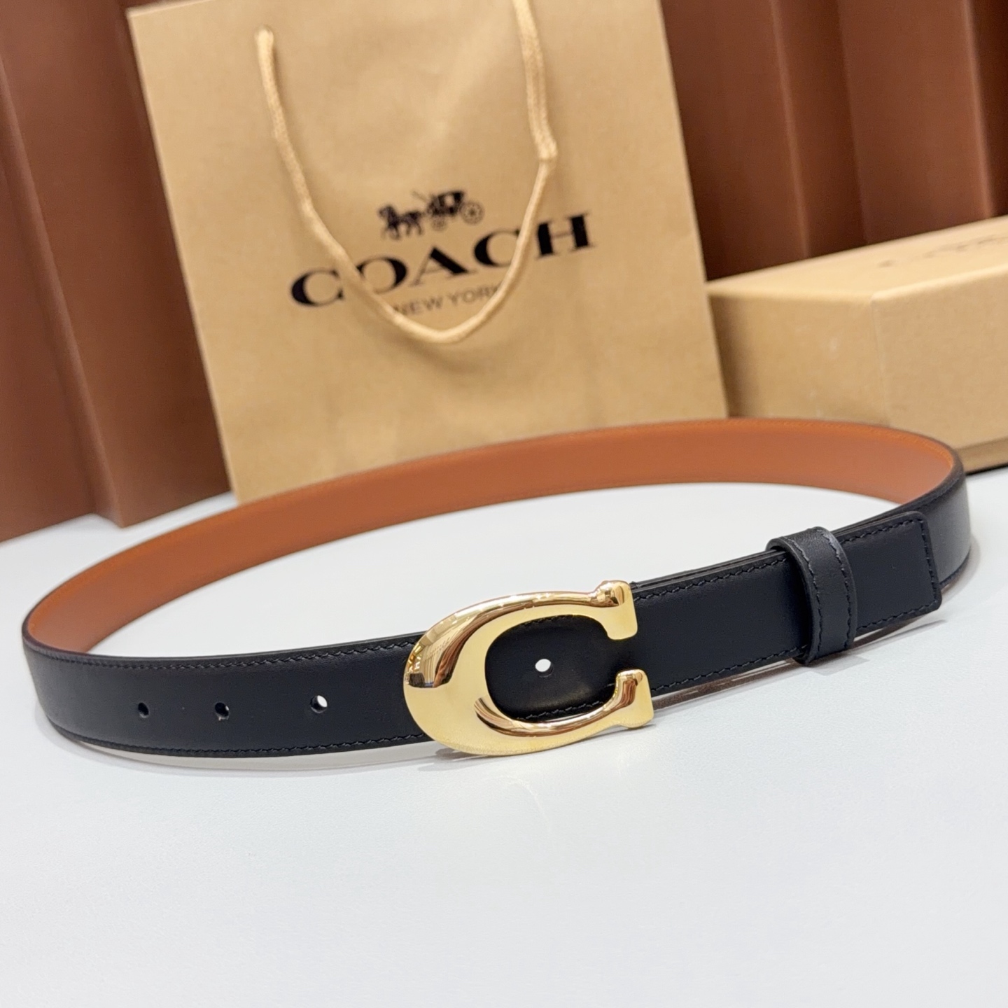 💥💥💥2.5cm蔻驰COACH腰带，双面头层牛皮，长度：75.80.85.90.95.100.105欧，