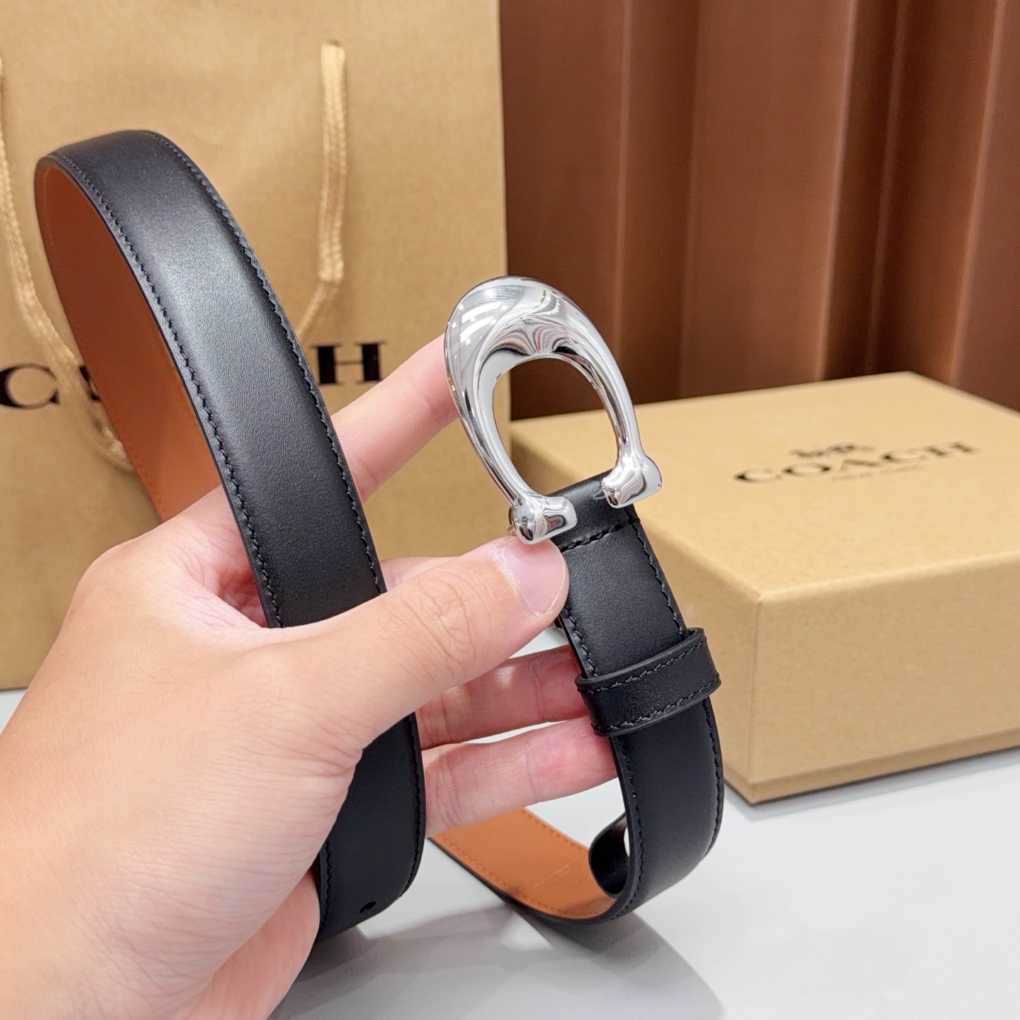 💥💥💥2.5cm蔻驰COACH腰带，双面头层牛皮，长度：75.80.85.90.95.100.105欧，