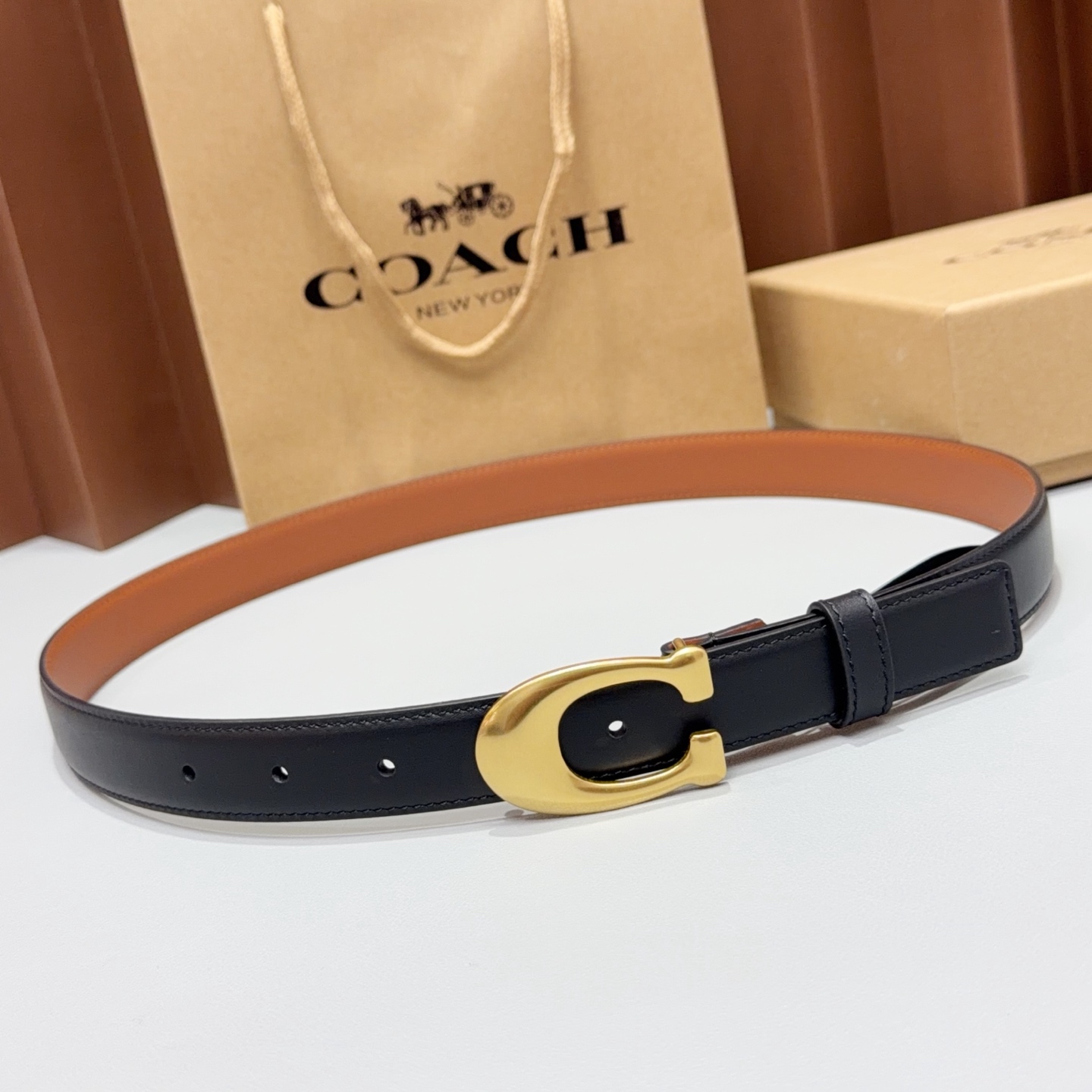 💥💥💥2.5cm蔻驰COACH腰带，双面头层牛皮，长度：75.80.85.90.95.100.105欧，