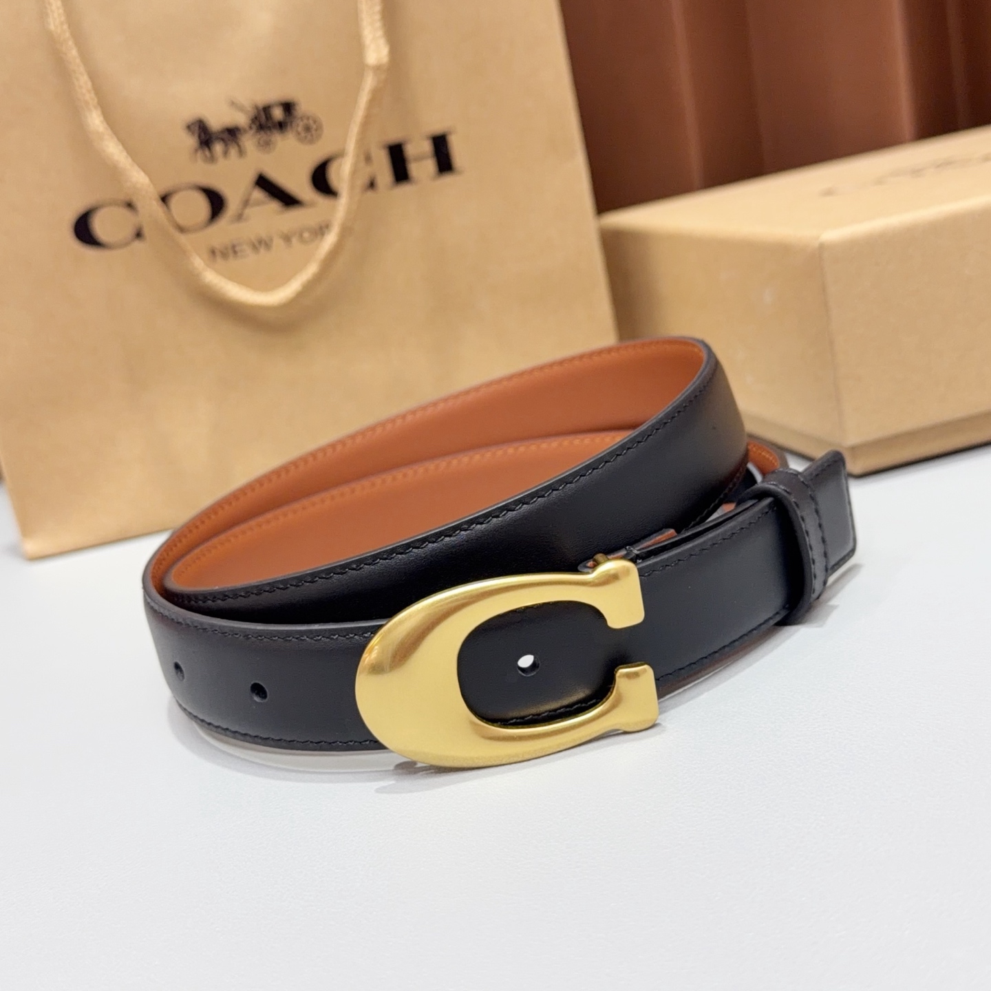 💥💥💥2.5cm蔻驰COACH腰带，双面头层牛皮，长度：75.80.85.90.95.100.105欧，