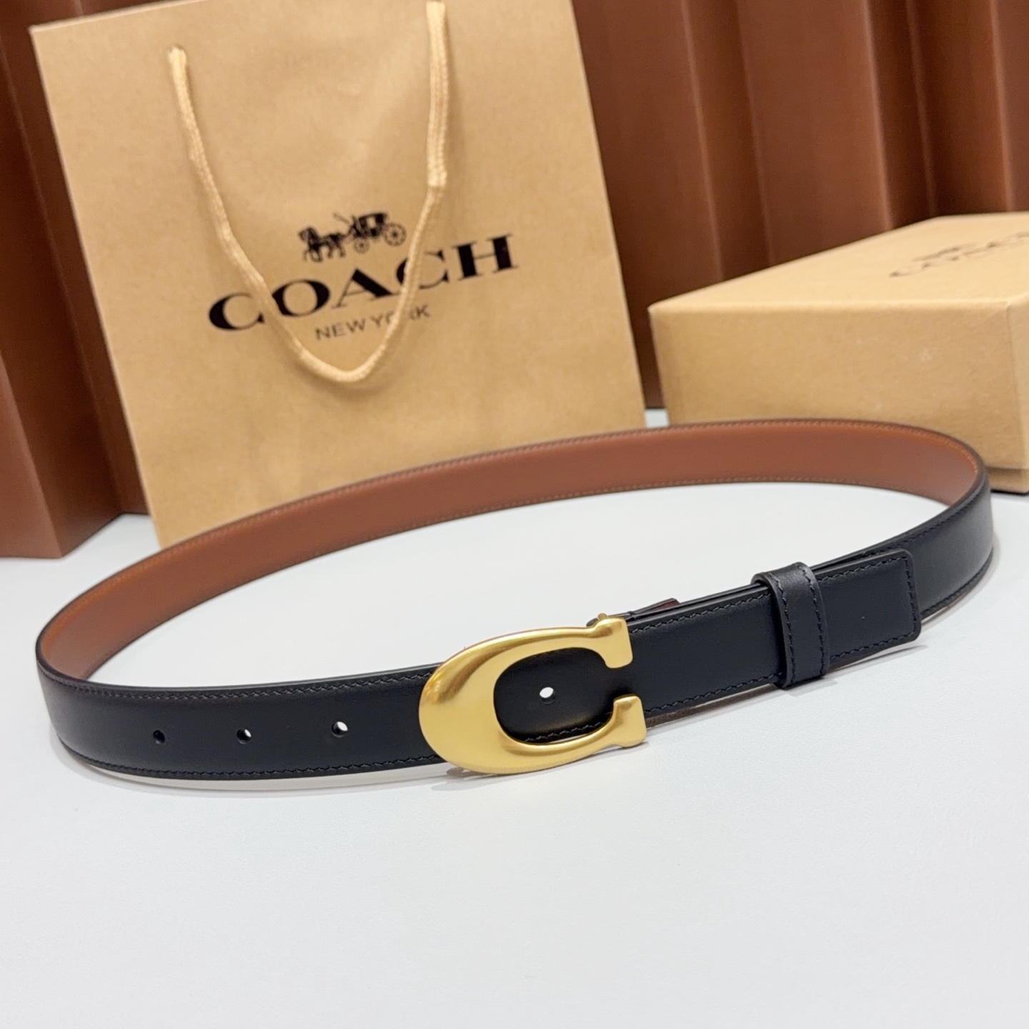 💥💥💥2.5cm蔻驰COACH腰带，双面头层牛皮，长度：75.80.85.90.95.100.105欧，