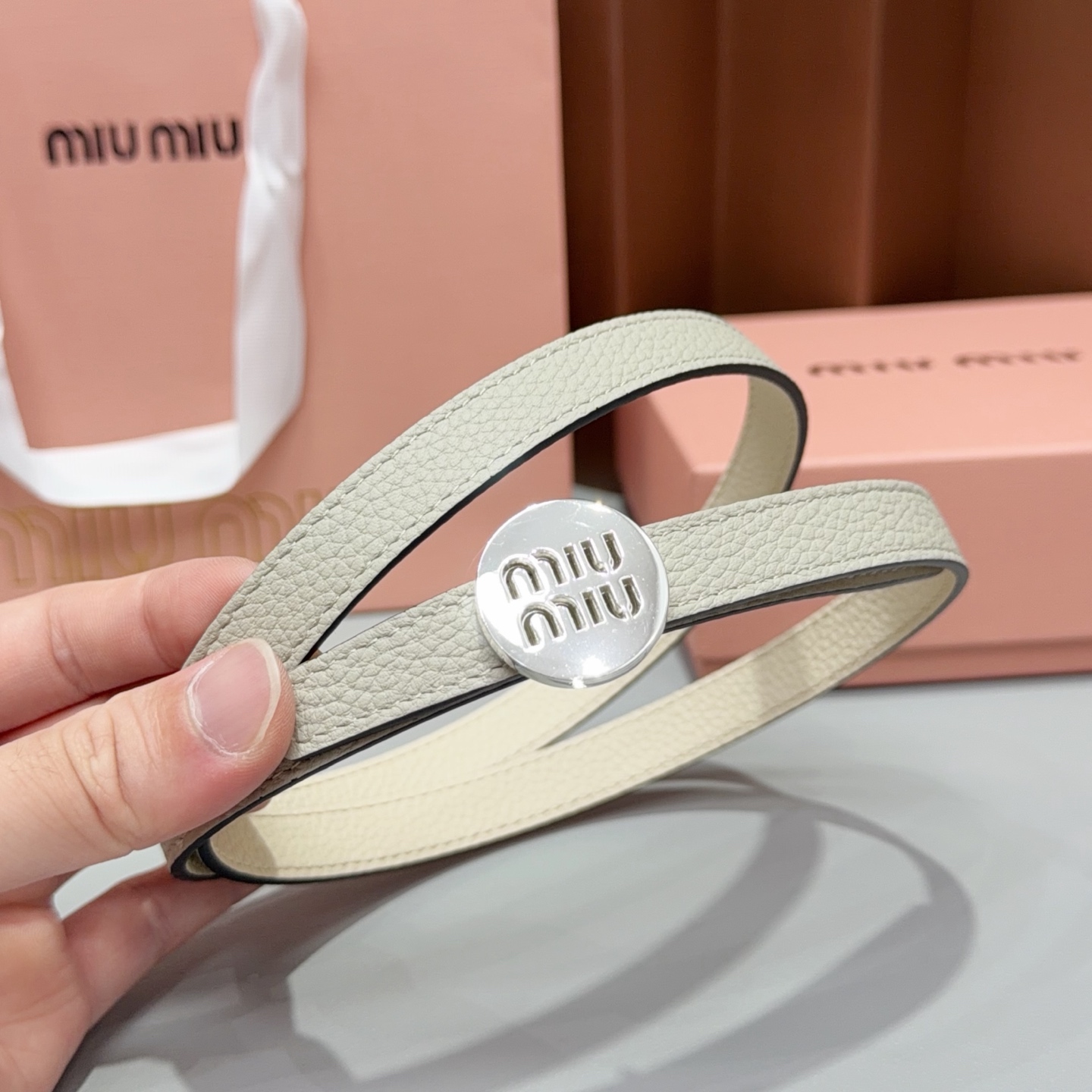 💥💥💥1.5cm缪缪miu min腰带，双面头层牛皮，长度：75.80.85.90.95.100.105欧。