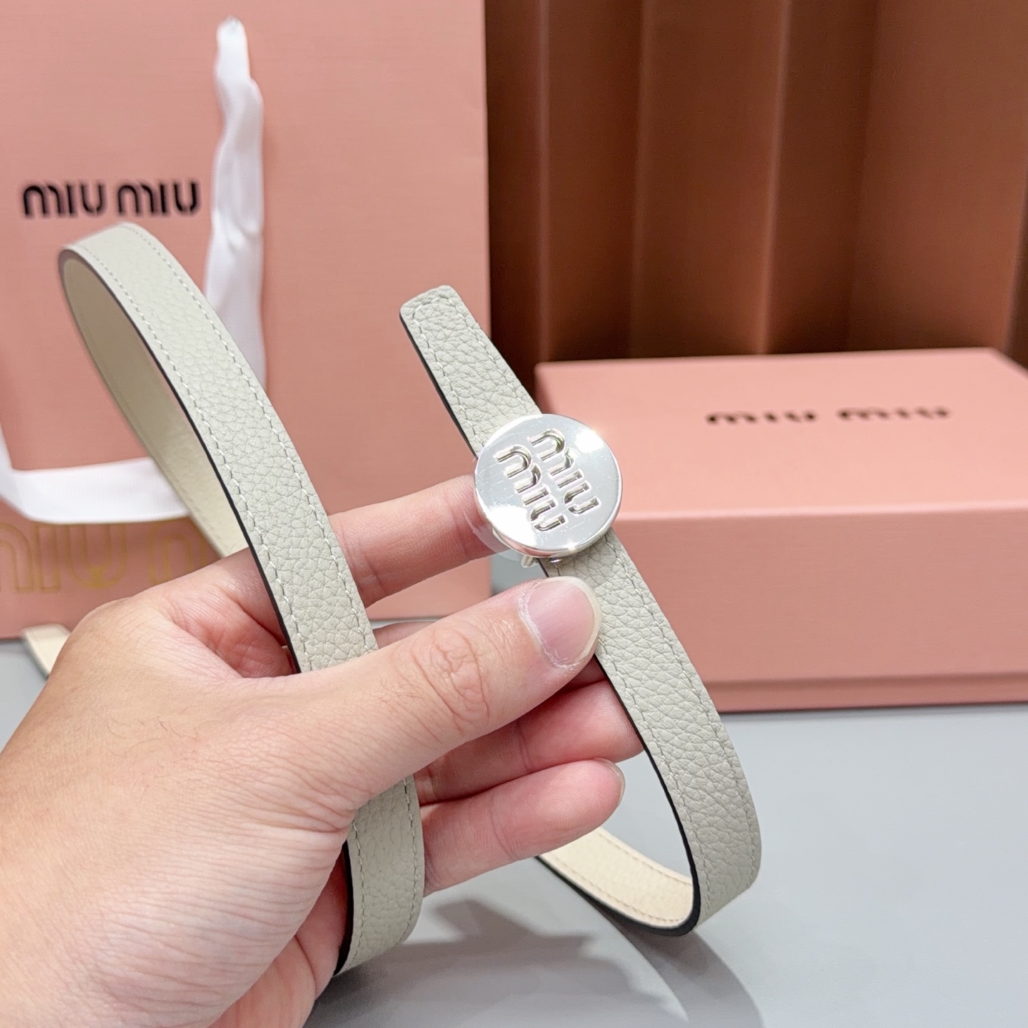 💥💥💥1.5cm缪缪miu min腰带，双面头层牛皮，长度：75.80.85.90.95.100.105欧。