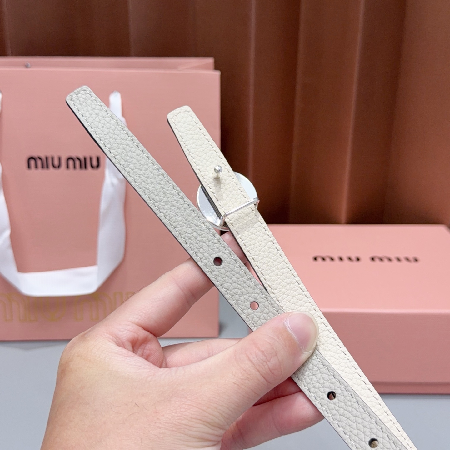 💥💥💥1.5cm缪缪miu min腰带，双面头层牛皮，长度：75.80.85.90.95.100.105欧。