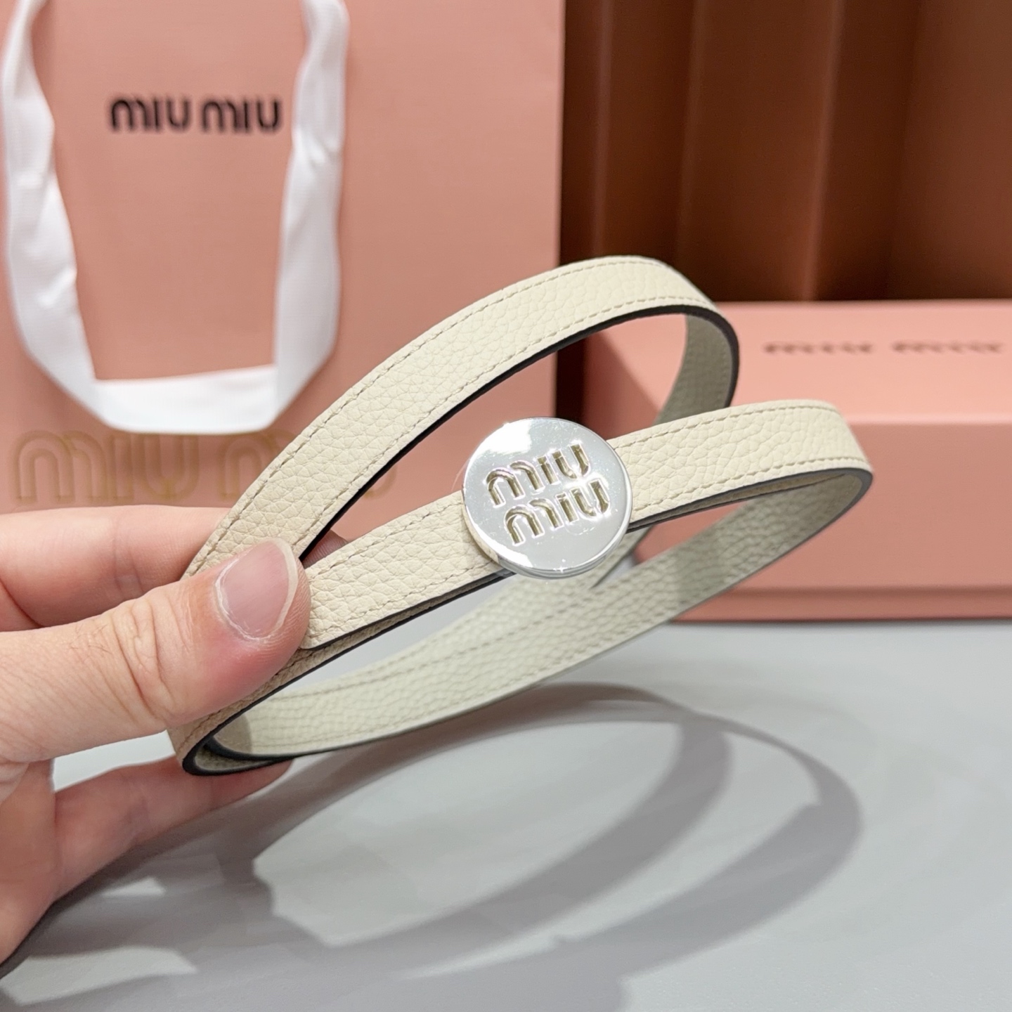 💥💥💥1.5cm缪缪miu min腰带，双面头层牛皮，长度：75.80.85.90.95.100.105欧。 