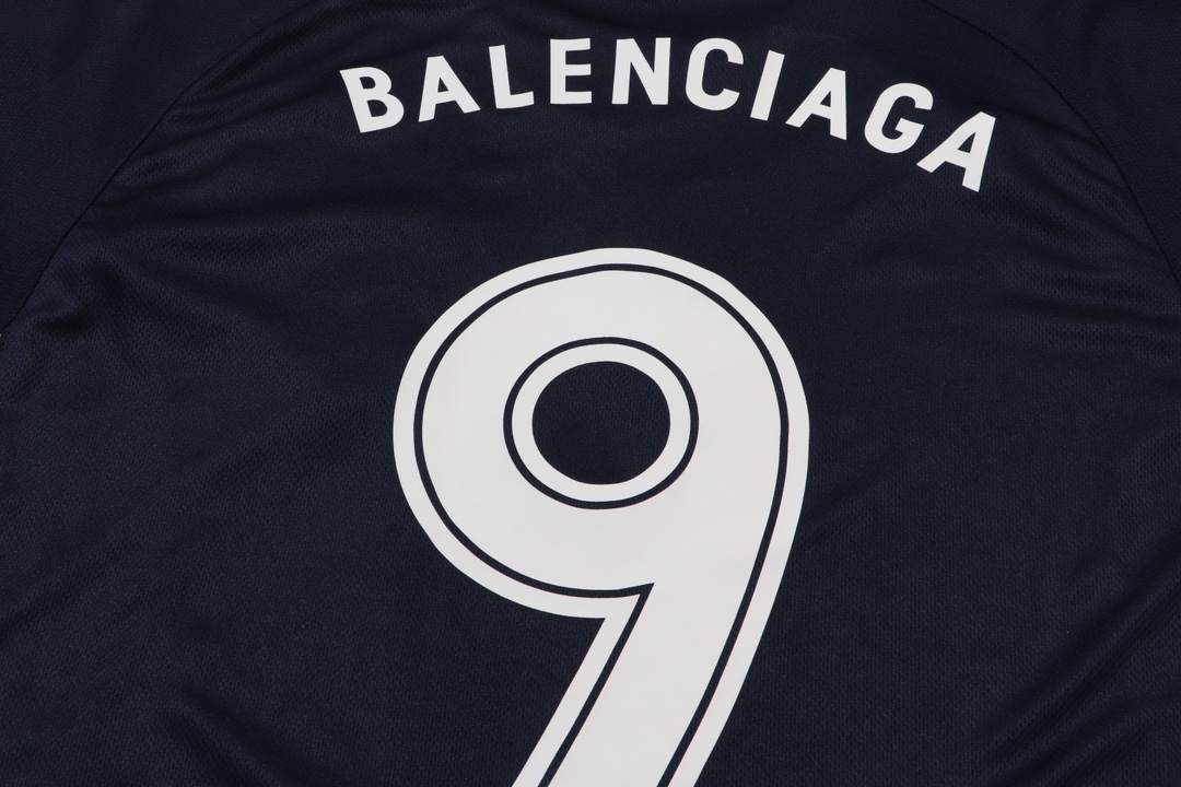 Balenciaga Jersey Top - Paris Logo, Navy Blue, Short Sleeve, Sizes S-XL 5 i1707024577 2411 7