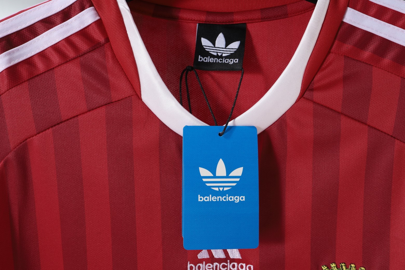 Adidas X Balenciaga Jersey Top - Red Striped T-Shirt, Sizes S-XL 4 a1717493056643 1142