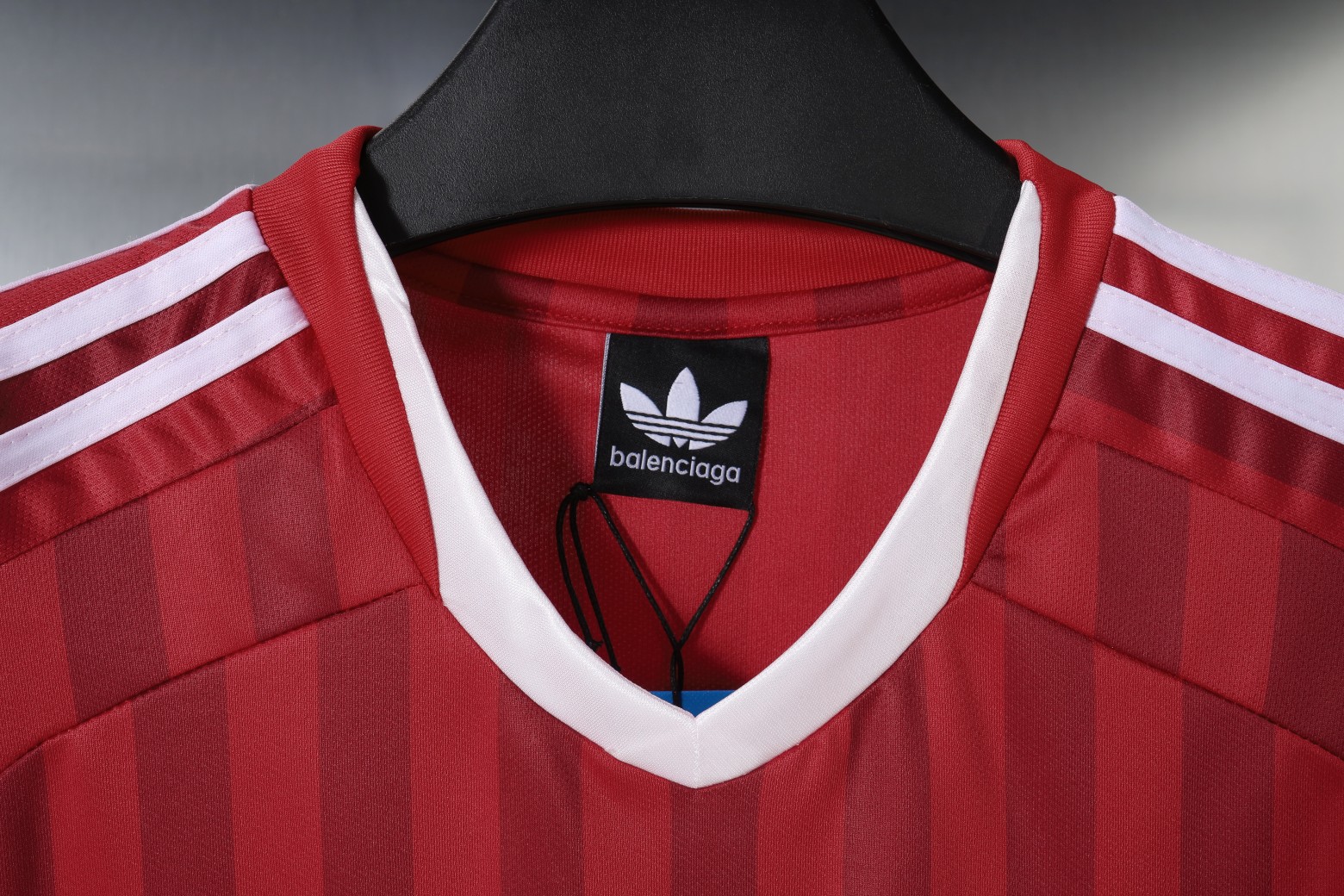 Adidas X Balenciaga Jersey Top - Red Striped T-Shirt, Sizes S-XL 8 a1717493056712 0180
