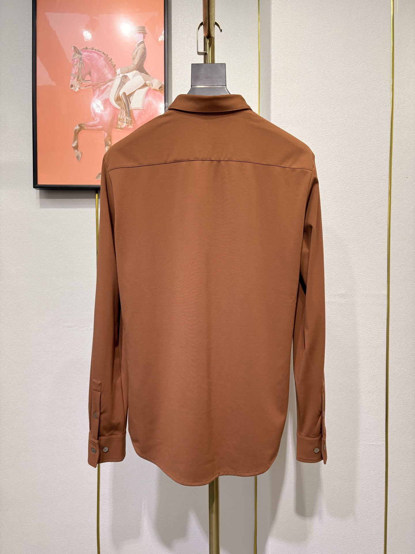 lP🆕，2025秋冬新款，胸前品牌小标LOGO刺绣衬衫，采用定制罗马微弹力布料制成，面料垂性好贴肤穿着舒