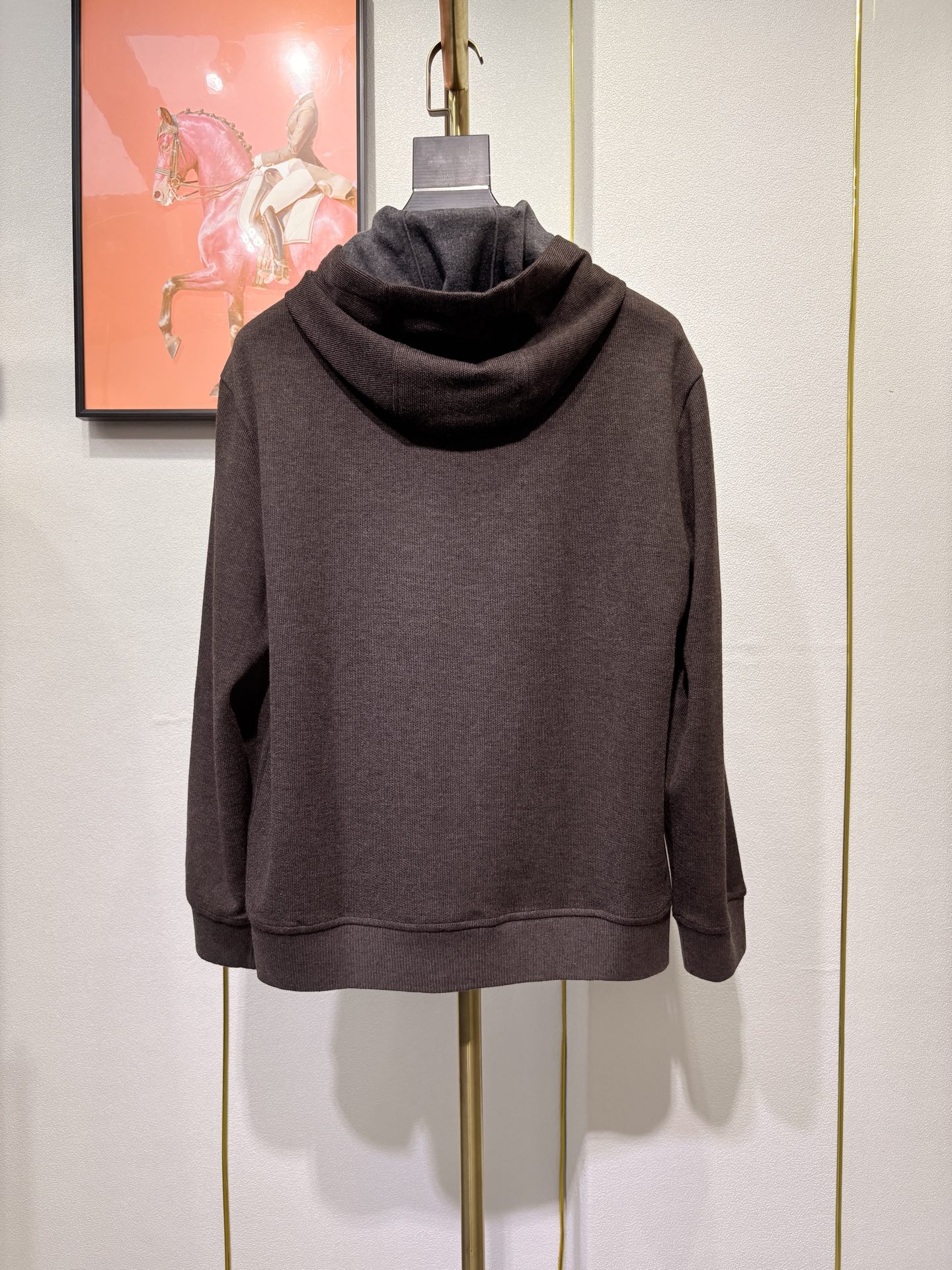 lP🆕诺悠翩雅，2025秋冬男款羊毛混纺连帽卫衣，简约大方的版型、前幅插兜设计（绵羊毛 棉 聚酯纤维 腈