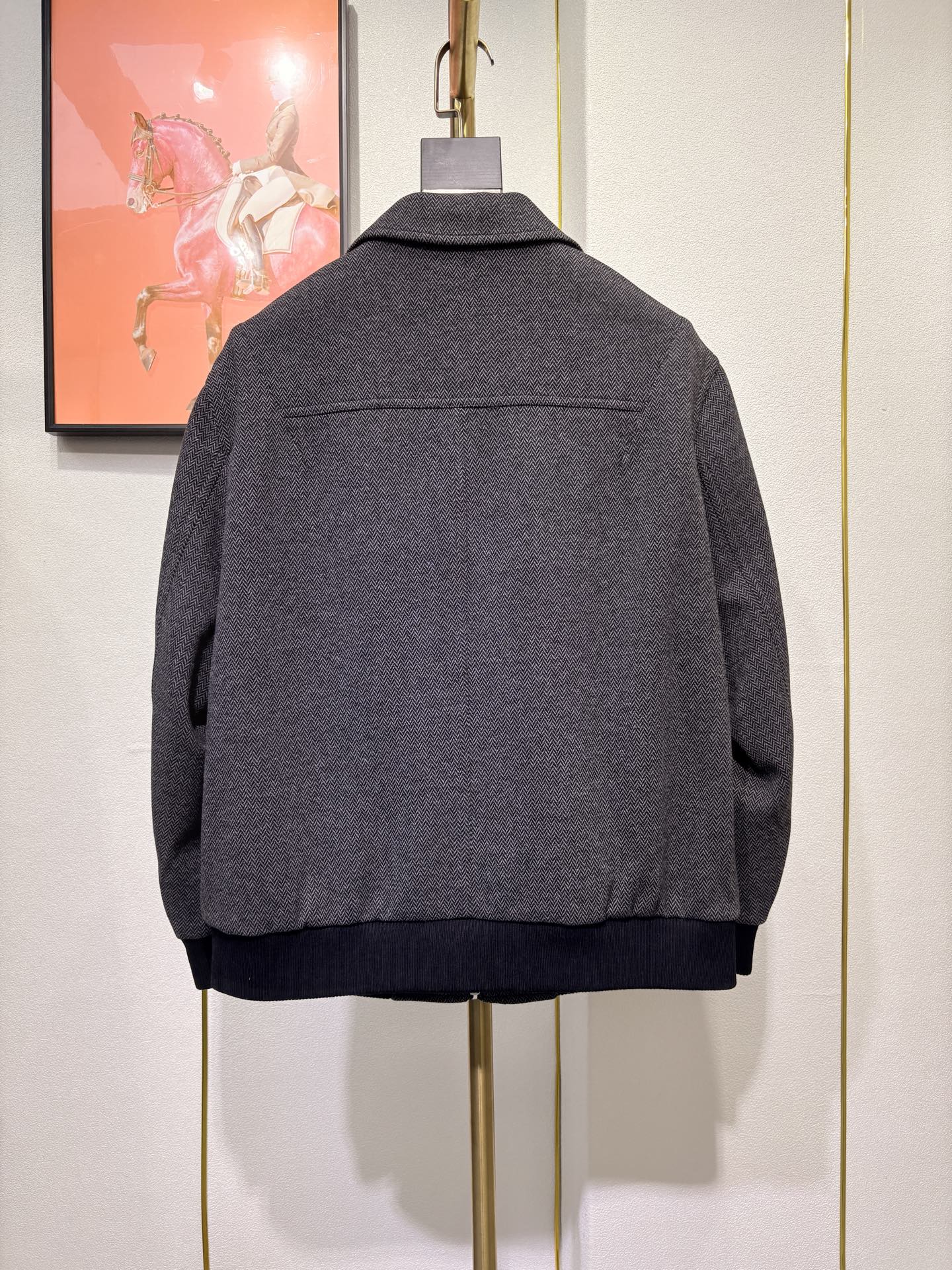 Kiton，2025新款男士商务休闲外套，经典翻领款，客供进口面料、开模定制五金、三标齐，定织定染工艺、