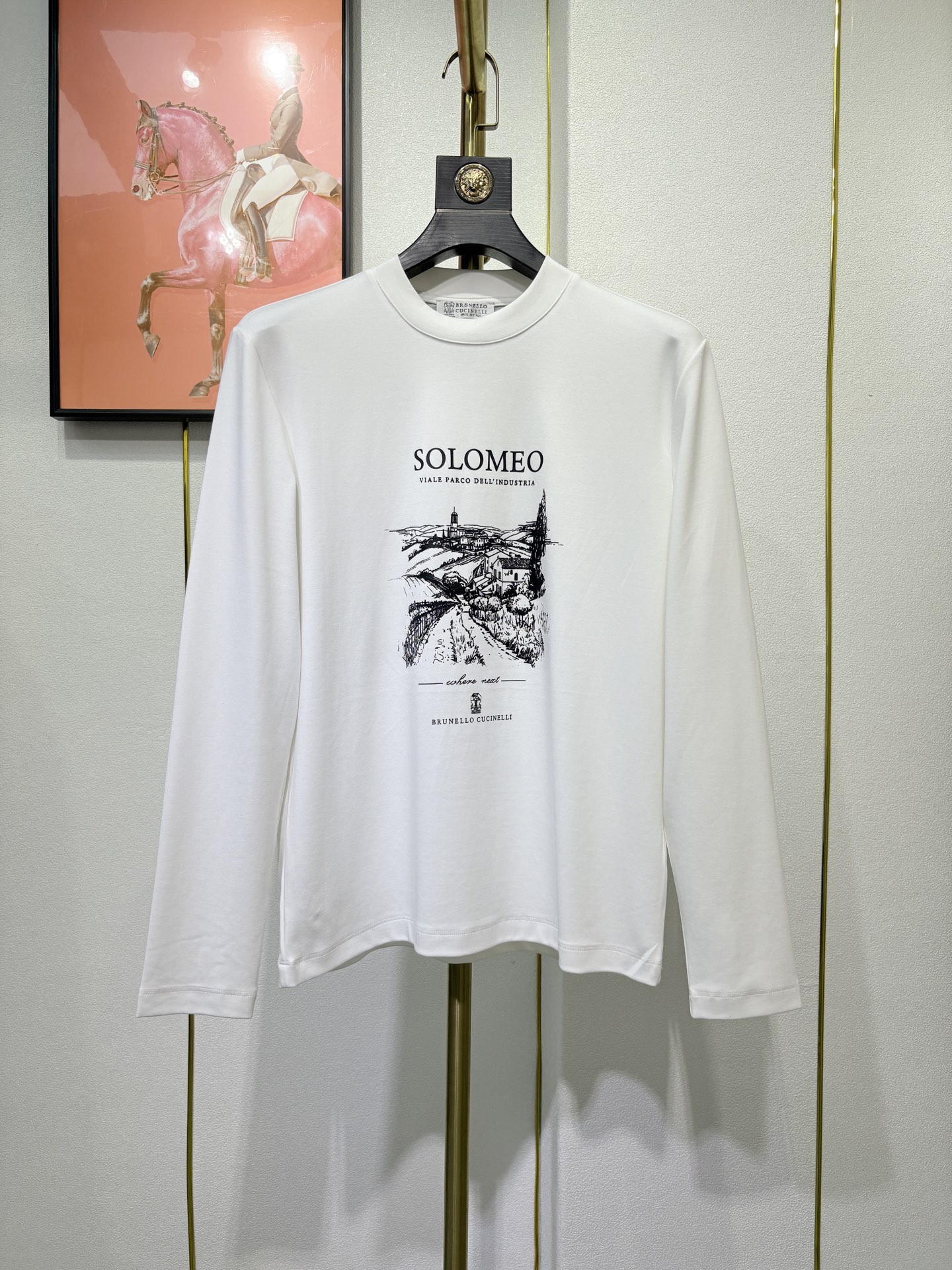 Brunello Cucinelli，BC，2025时尚男士高品质长袖打底衫！采用高档顶级，双面拉架面料