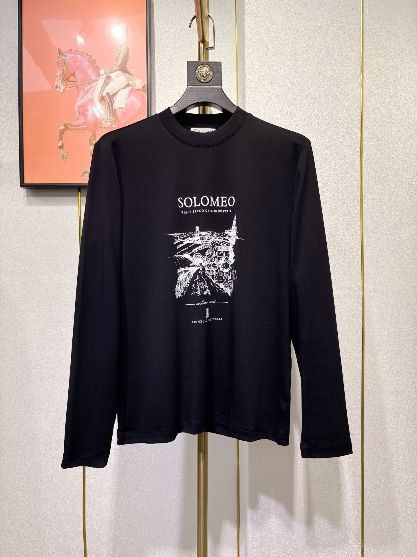 Brunello Cucinelli，BC，2025时尚男士高品质长袖打底衫！采用高档顶级，双面拉架面料