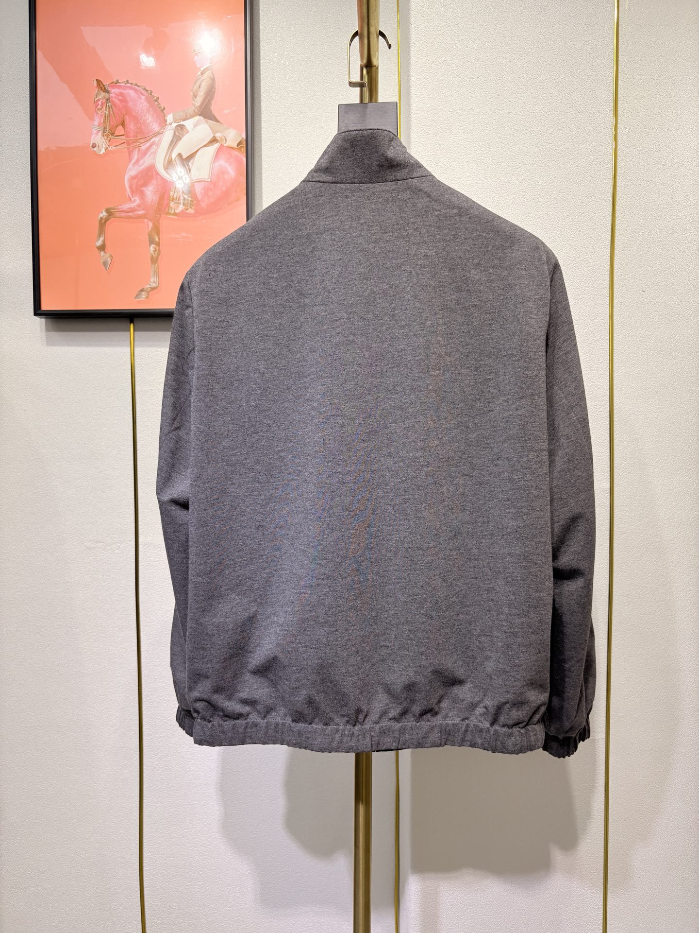 Kiton，2025双面穿立领夹克外套，100%聚酯纤维面料，67%聚酯纤维 6%羊绒 27粘胶纤维 混