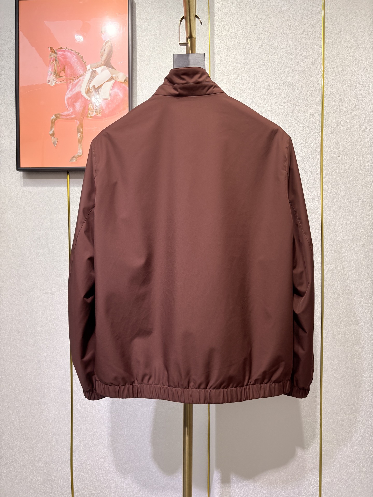 Kiton，2025双面穿立领夹克外套，100%聚酯纤维面料，67%聚酯纤维 6%羊绒 27粘胶纤维 混