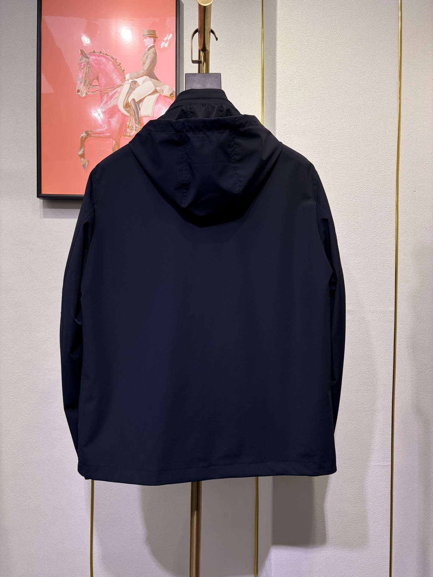 BC 2026春款 老钱风商务休闲立领夹克外套，开模定制五金配件 三标齐，尼龙 氨纶混纺面料，手感柔软细