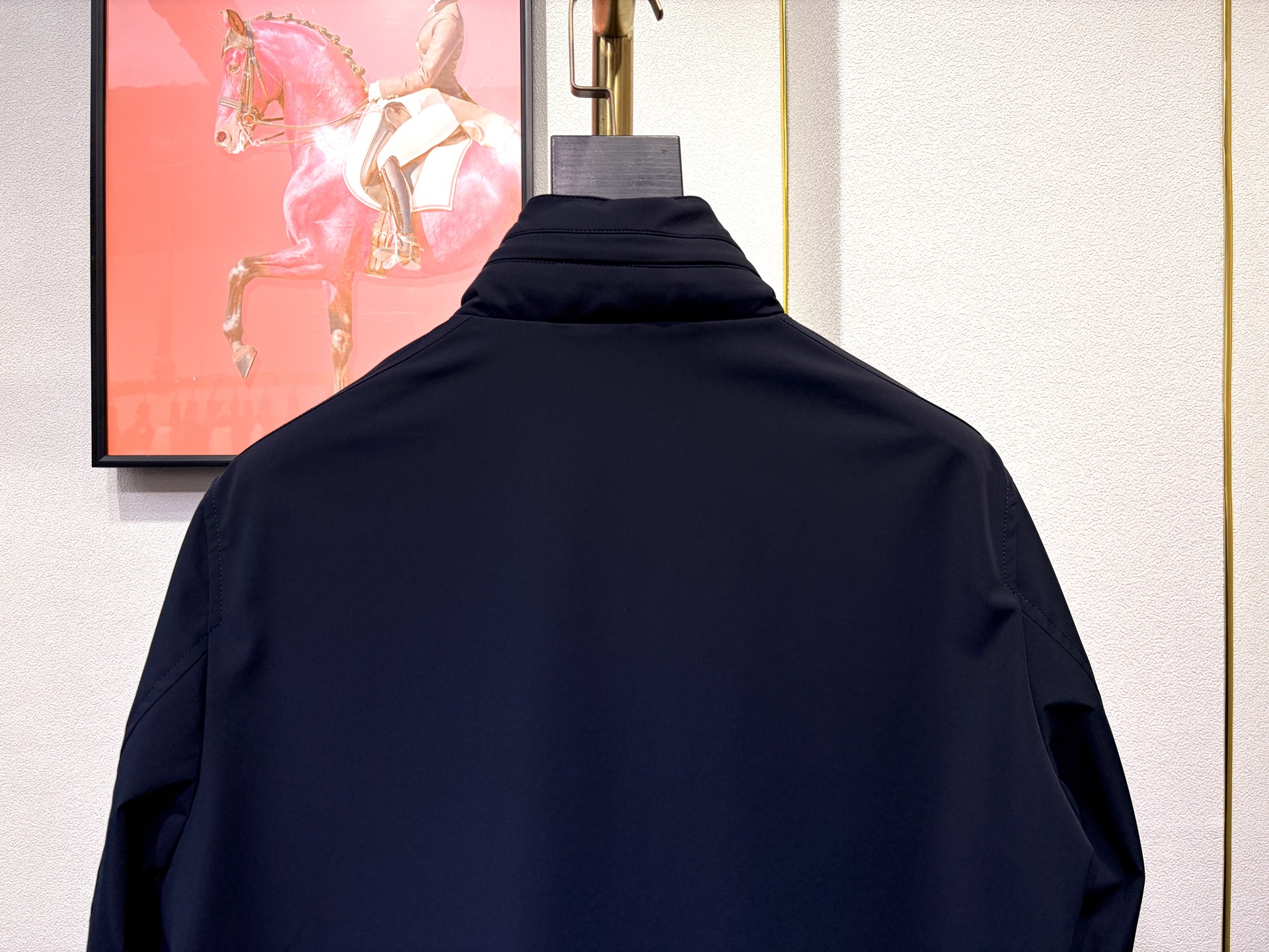 BC 2026春款 老钱风商务休闲立领夹克外套，开模定制五金配件 三标齐，尼龙 氨纶混纺面料，手感柔软细