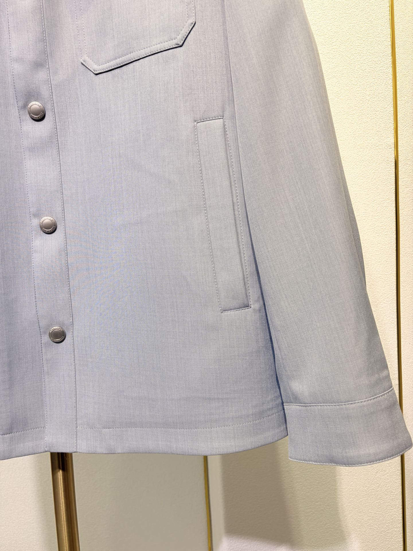 BC 2026春款 男士商务翻领夹克外套，开模定制五金配件 三标齐 羊毛 尼龙 聚酯纤维混纺面料，手感柔