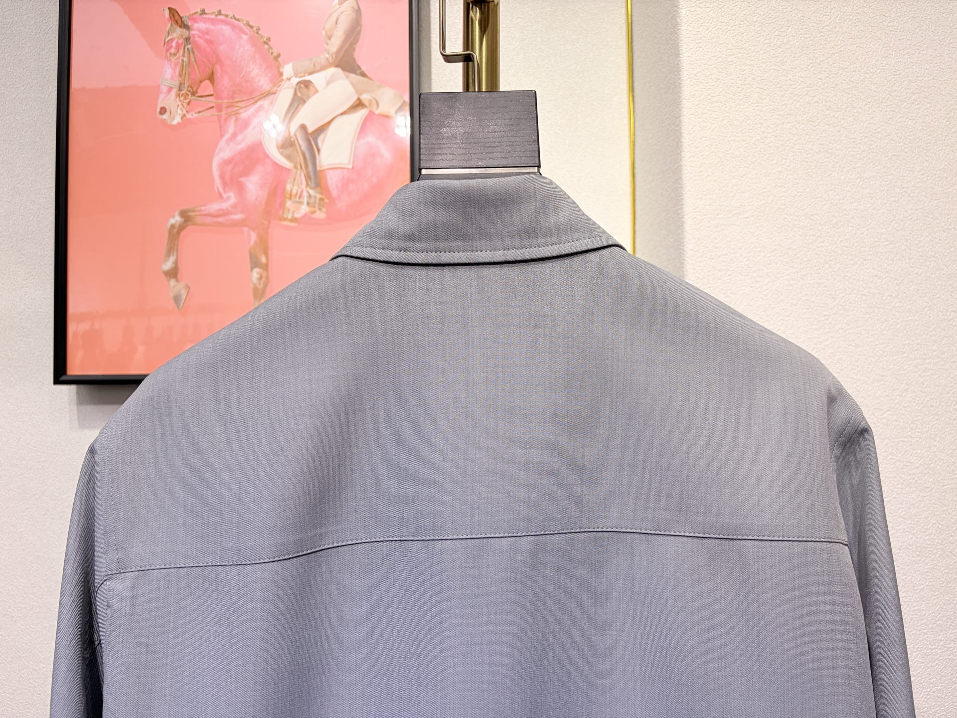 BC 2026春款 男士商务翻领夹克外套，开模定制五金配件 三标齐 羊毛 尼龙 聚酯纤维混纺面料，手感柔