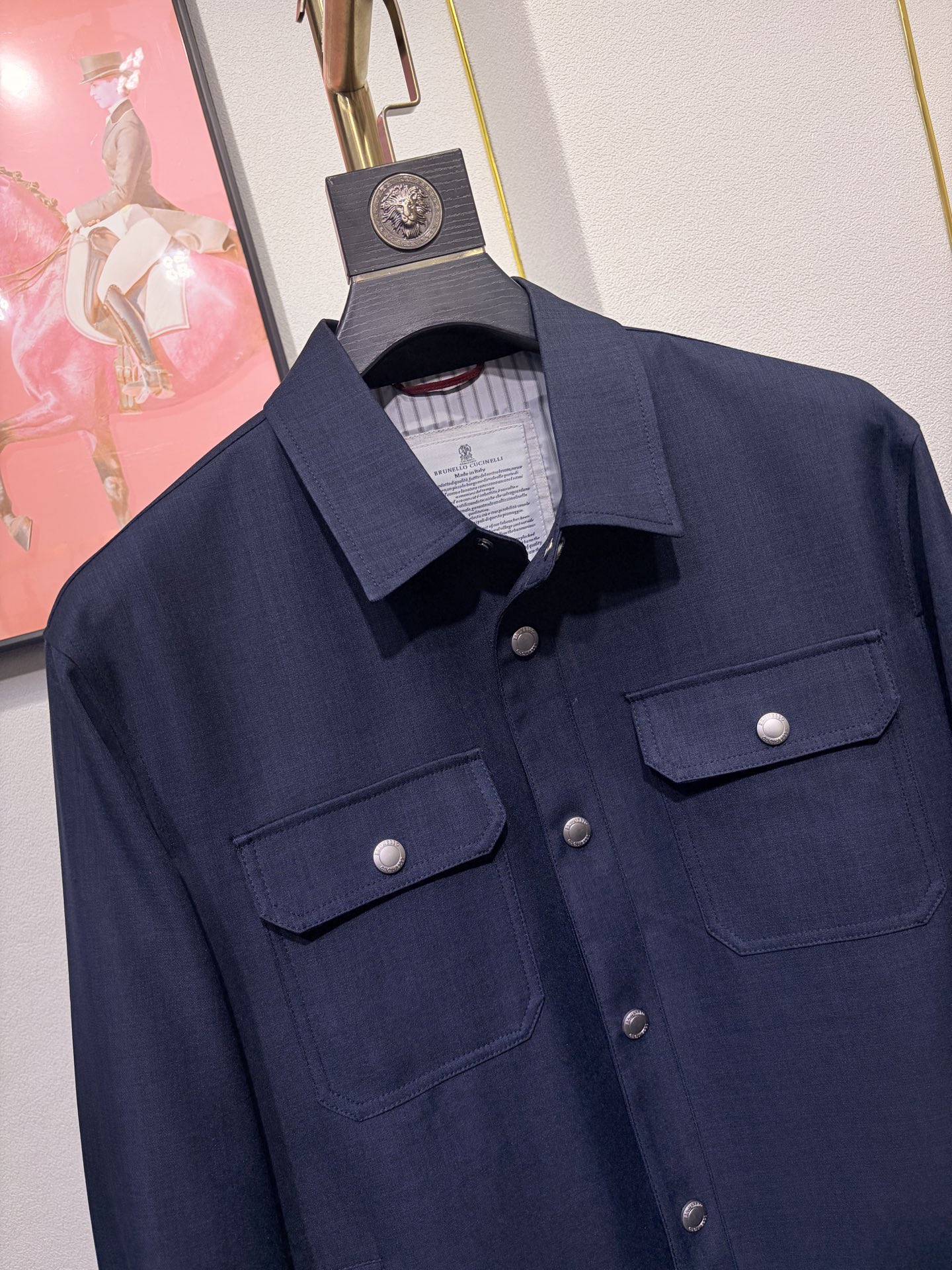 BC 2026春款 男士商务翻领夹克外套，开模定制五金配件 三标齐 羊毛 尼龙 聚酯纤维混纺面料，手感柔