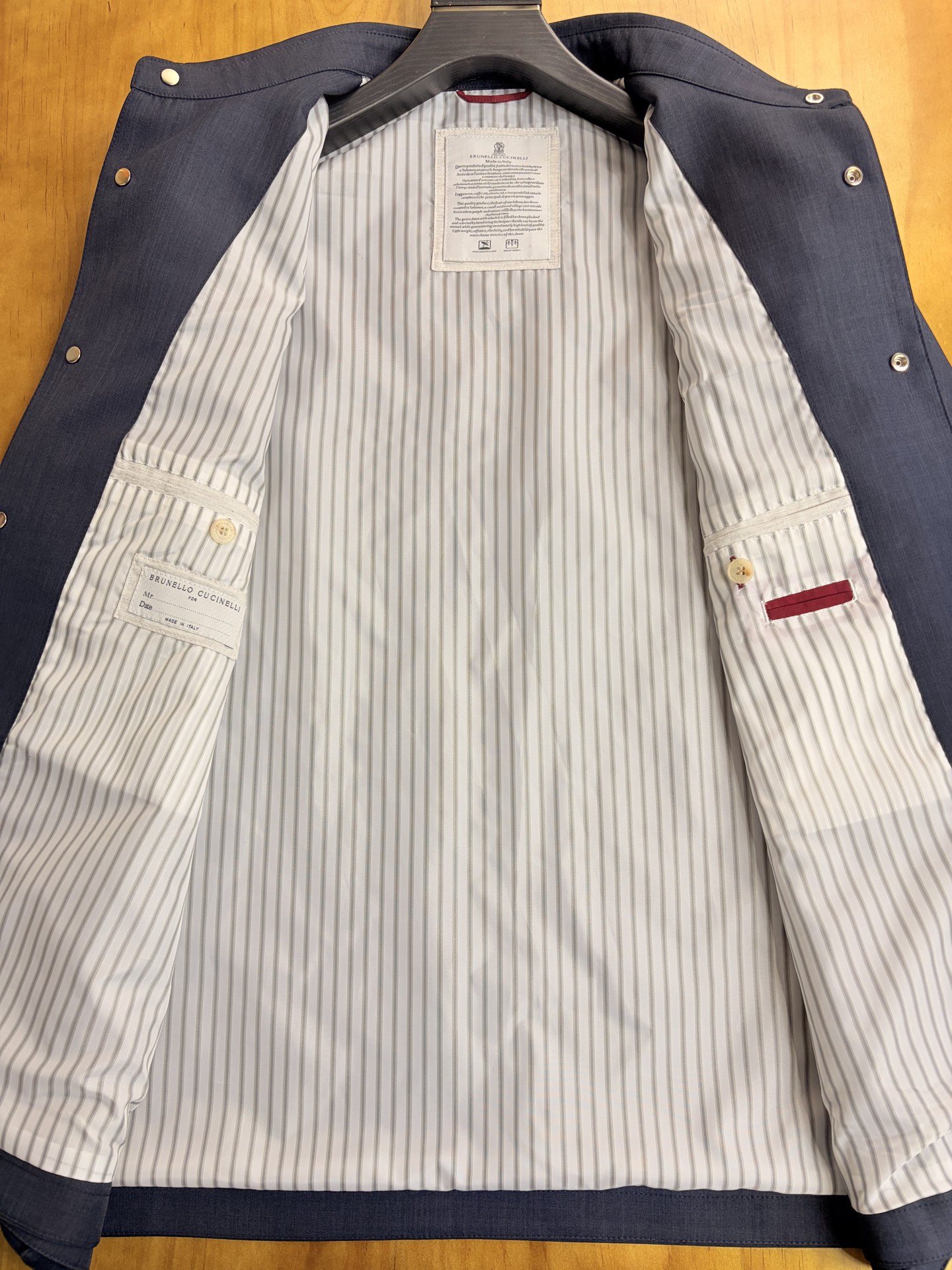 BC 2026春款 男士商务翻领夹克外套，开模定制五金配件 三标齐 羊毛 尼龙 聚酯纤维混纺面料，手感柔