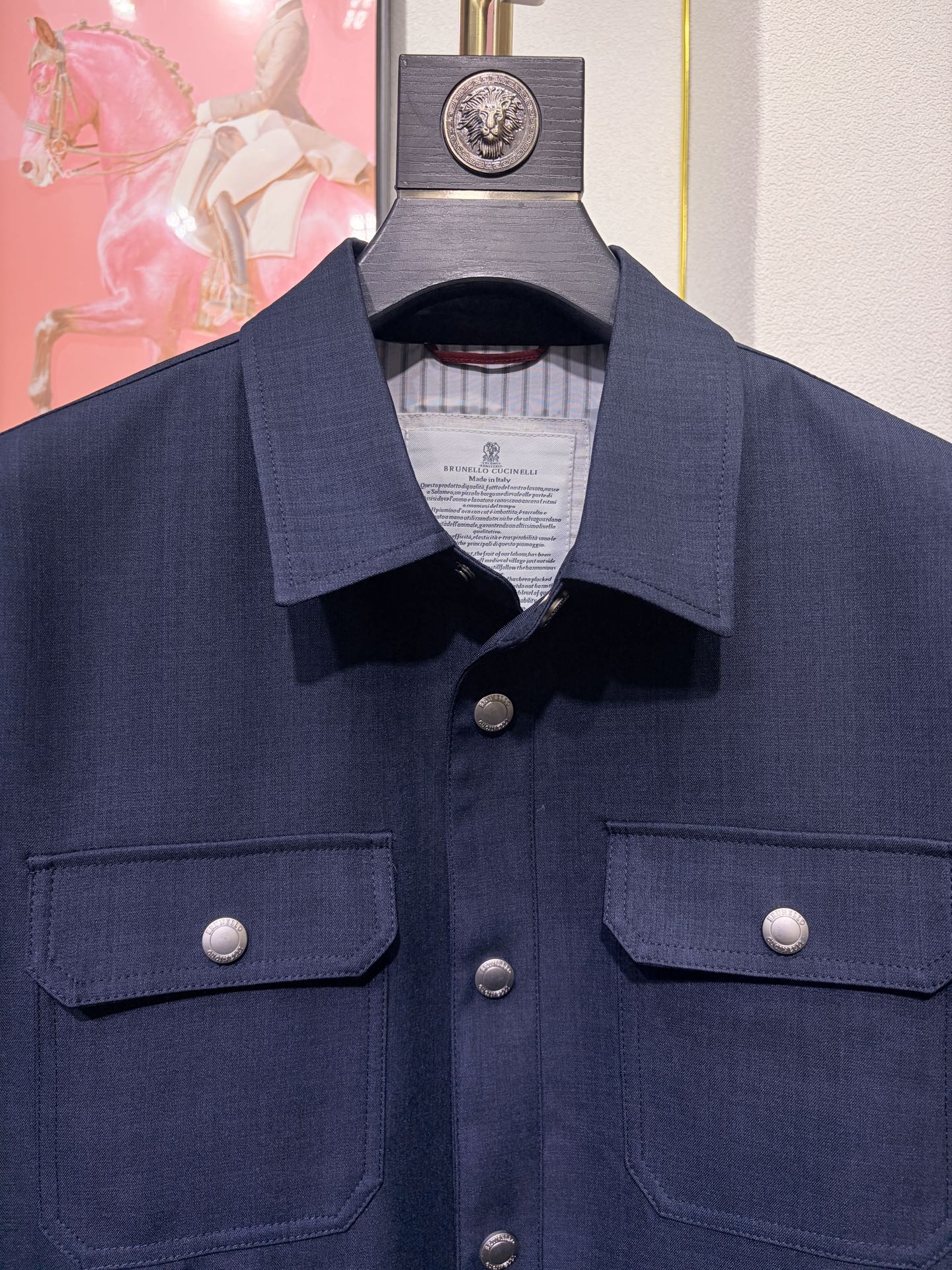 BC 2026春款 男士商务翻领夹克外套，开模定制五金配件 三标齐 羊毛 尼龙 聚酯纤维混纺面料，手感柔