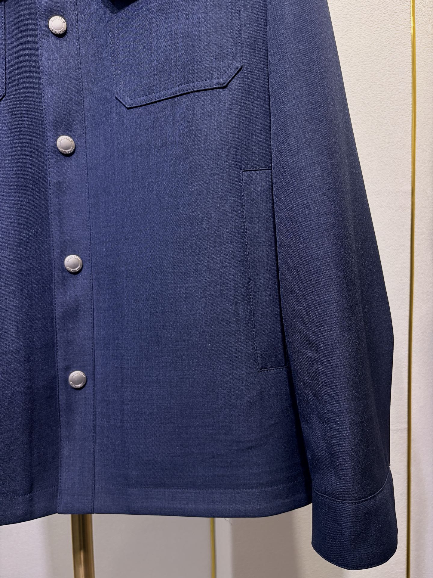 BC 2026春款 男士商务翻领夹克外套，开模定制五金配件 三标齐 羊毛 尼龙 聚酯纤维混纺面料，手感柔