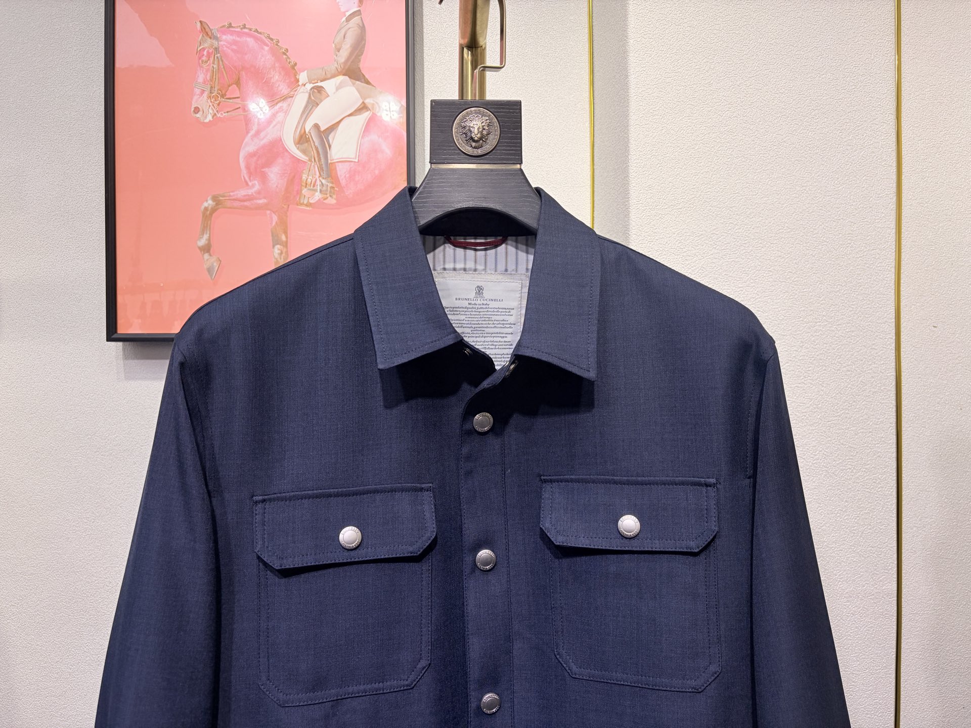 BC 2026春款 男士商务翻领夹克外套，开模定制五金配件 三标齐 羊毛 尼龙 聚酯纤维混纺面料，手感柔