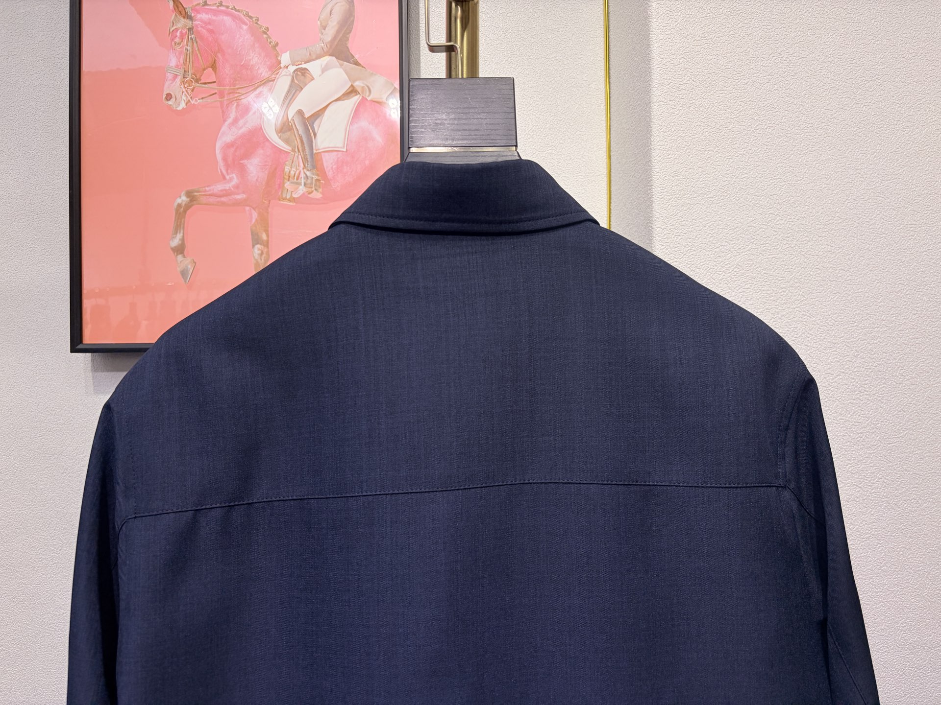 BC 2026春款 男士商务翻领夹克外套，开模定制五金配件 三标齐 羊毛 尼龙 聚酯纤维混纺面料，手感柔