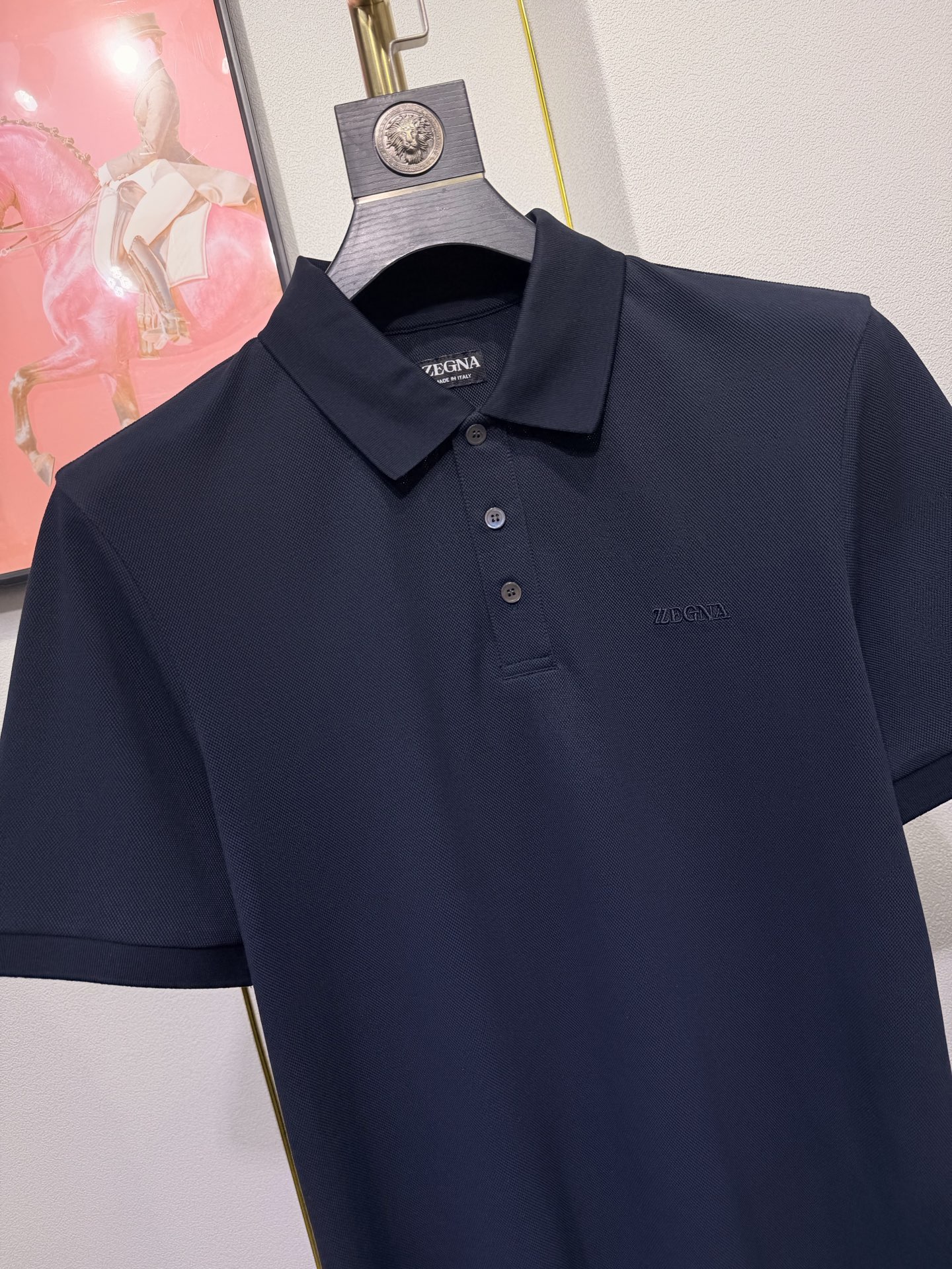 ZEGNA 2026新款羊毛双面珠地Polo衫｜双面质感的高阶型格，采用羊毛双面珠地面料，正反双珠地织造