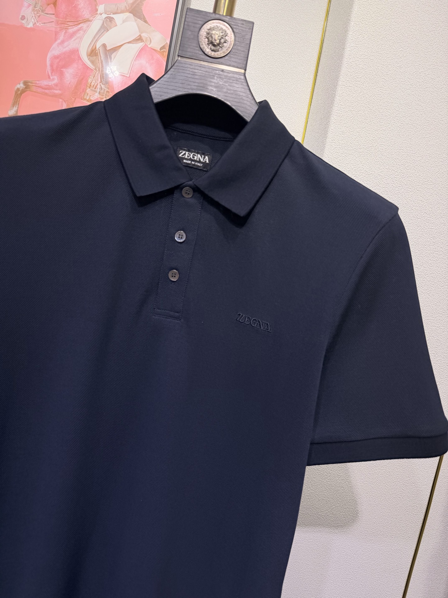 ZEGNA 2026新款羊毛双面珠地Polo衫｜双面质感的高阶型格，采用羊毛双面珠地面料，正反双珠地织造