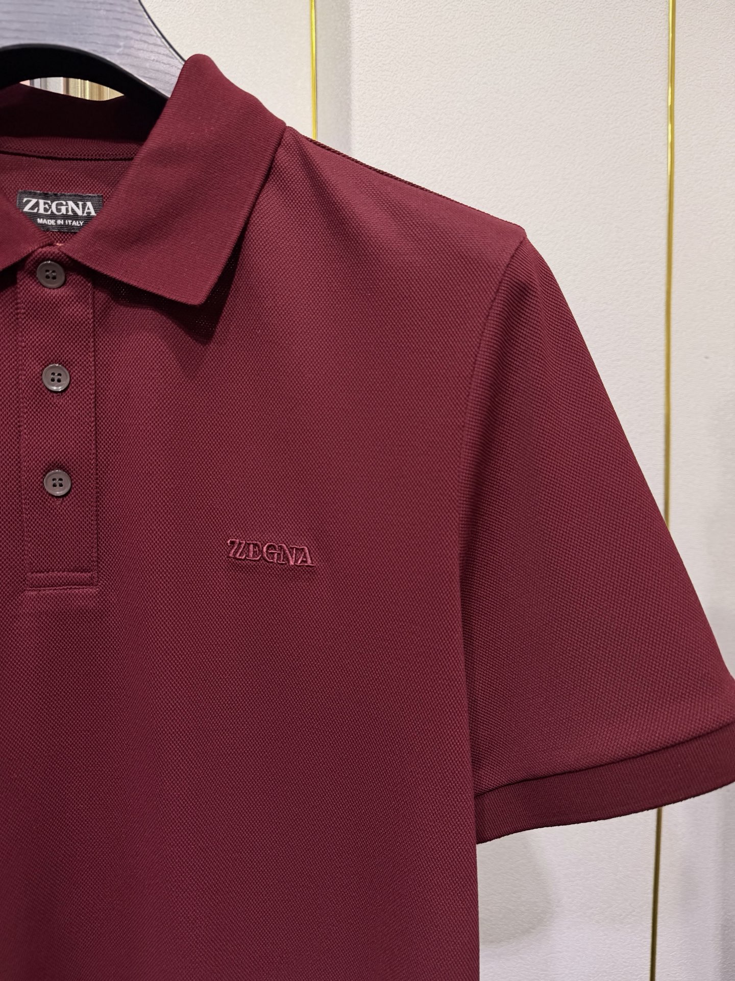 ZEGNA 2026新款羊毛双面珠地Polo衫｜双面质感的高阶型格，采用羊毛双面珠地面料，正反双珠地织造