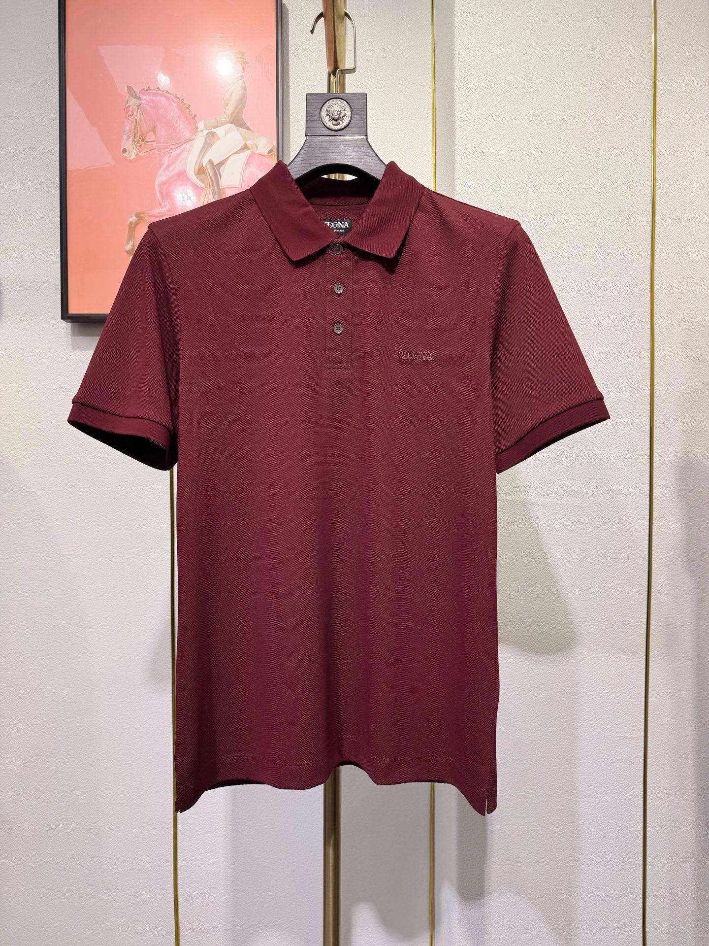 ZEGNA 2026新款羊毛双面珠地Polo衫｜双面质感的高阶型格，采用羊毛双面珠地面料，正反双珠地织造