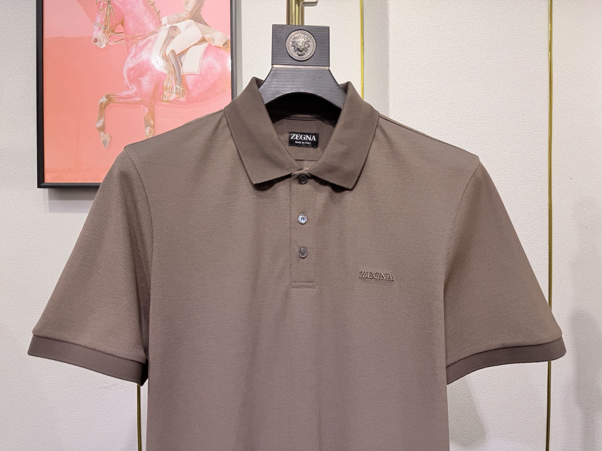 ZEGNA 2026新款羊毛双面珠地Polo衫｜双面质感的高阶型格，采用羊毛双面珠地面料，正反双珠地织造