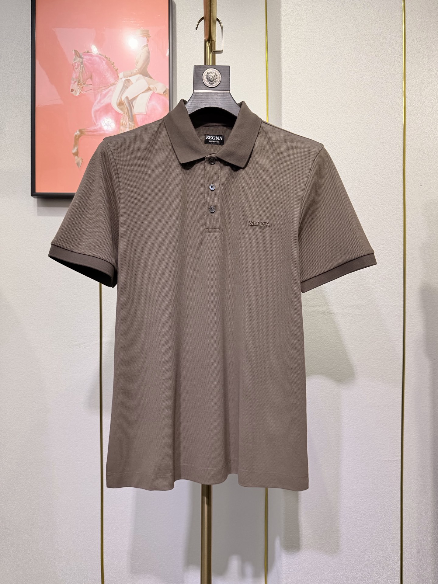 ZEGNA 2026新款羊毛双面珠地Polo衫｜双面质感的高阶型格，采用羊毛双面珠地面料，正反双珠地织造