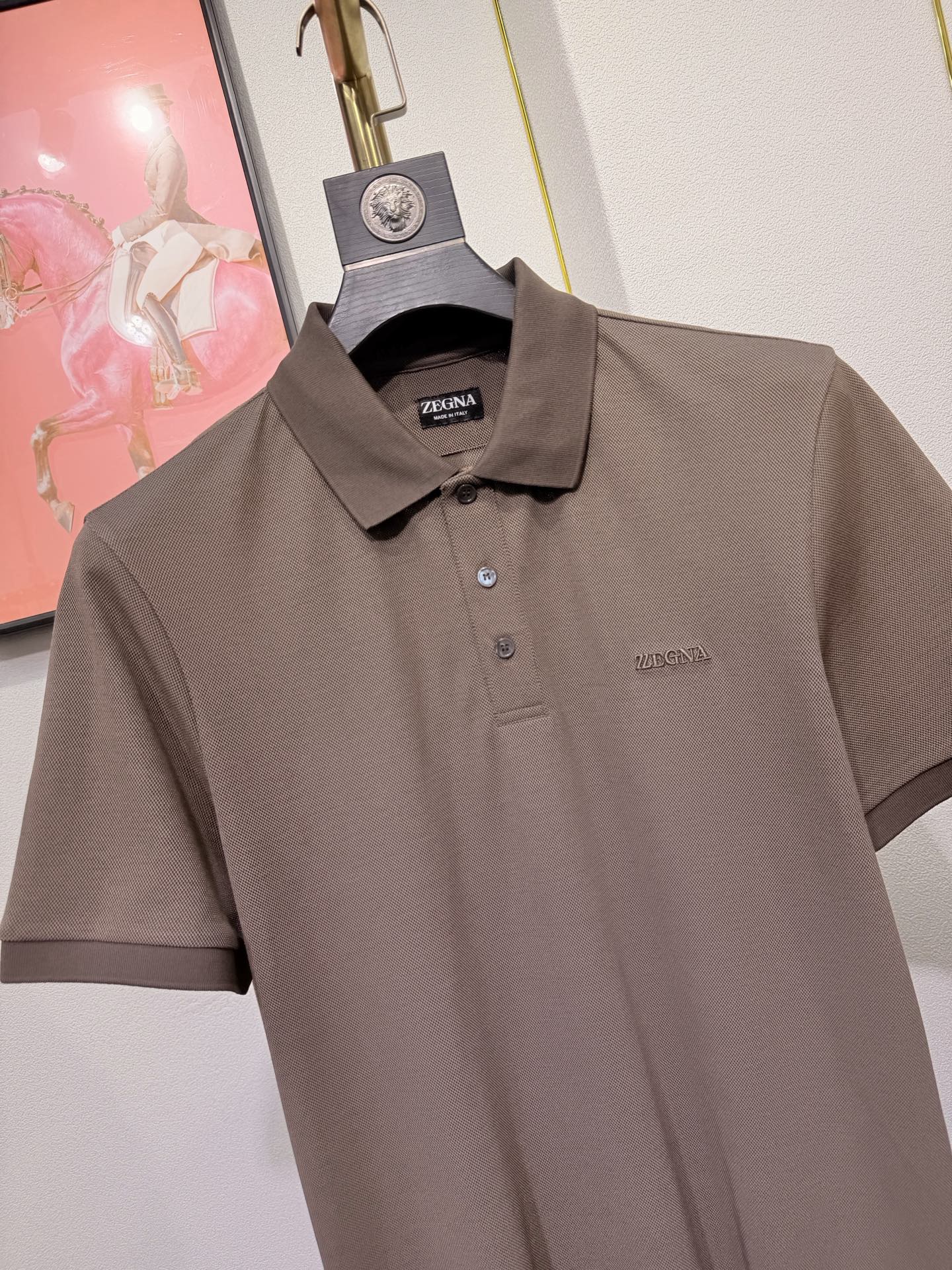 ZEGNA 2026新款羊毛双面珠地Polo衫｜双面质感的高阶型格，采用羊毛双面珠地面料，正反双珠地织造