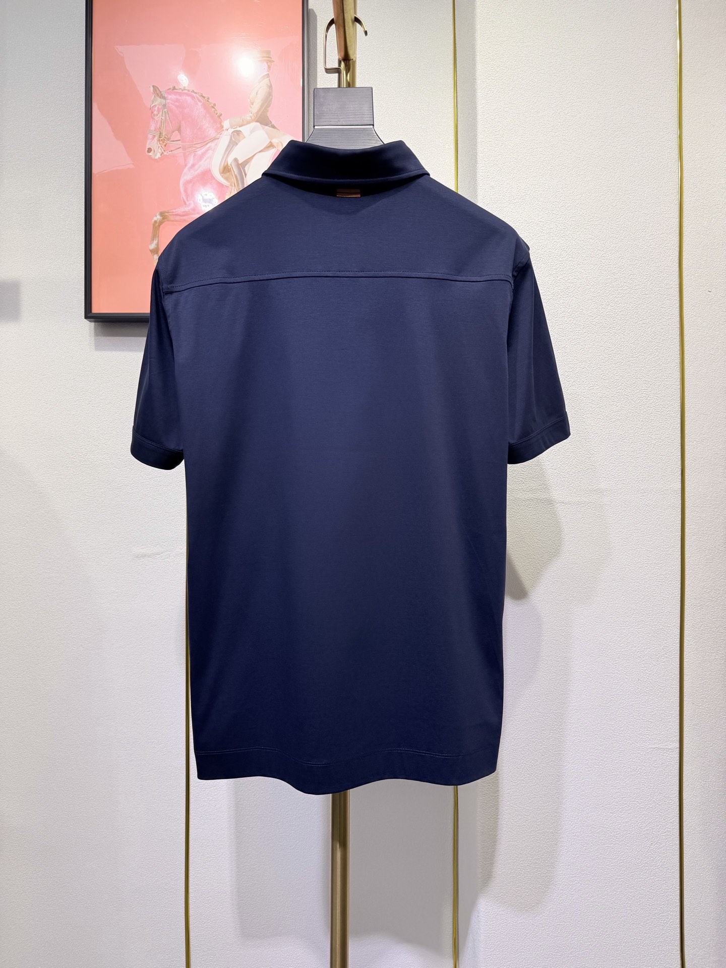 ZEGNA 杰尼亚2026新款男士标识短袖Polo衫，商务休闲翻领POLO恤.该款Polo衫采用桑蚕丝光