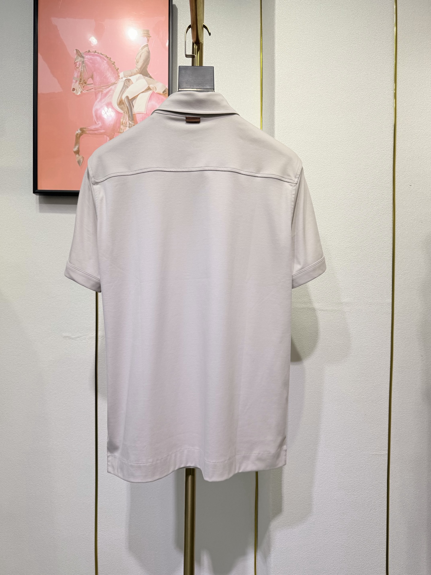 ZEGNA 杰尼亚2026新款男士标识短袖Polo衫，商务休闲翻领POLO恤.该款Polo衫采用桑蚕丝光