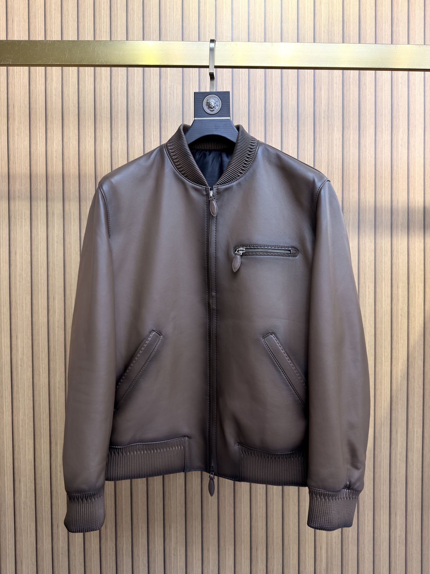 Berluti Brown Zip Bomber Jacket