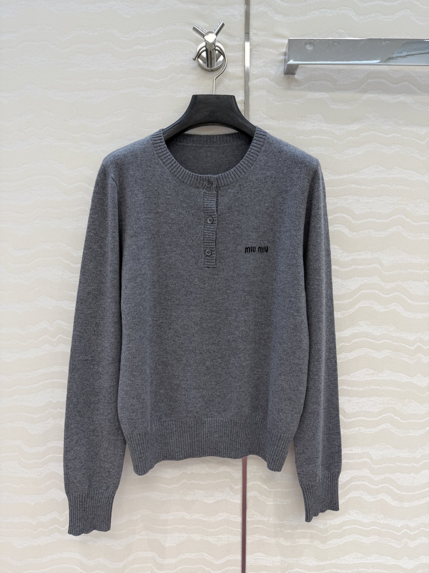 爆单推荐❤️原单品质miu系少女穿搭，亨利领羊绒小上衣！格蕾系色系！进口羊绒纱线软糯细腻！气质少女风减龄