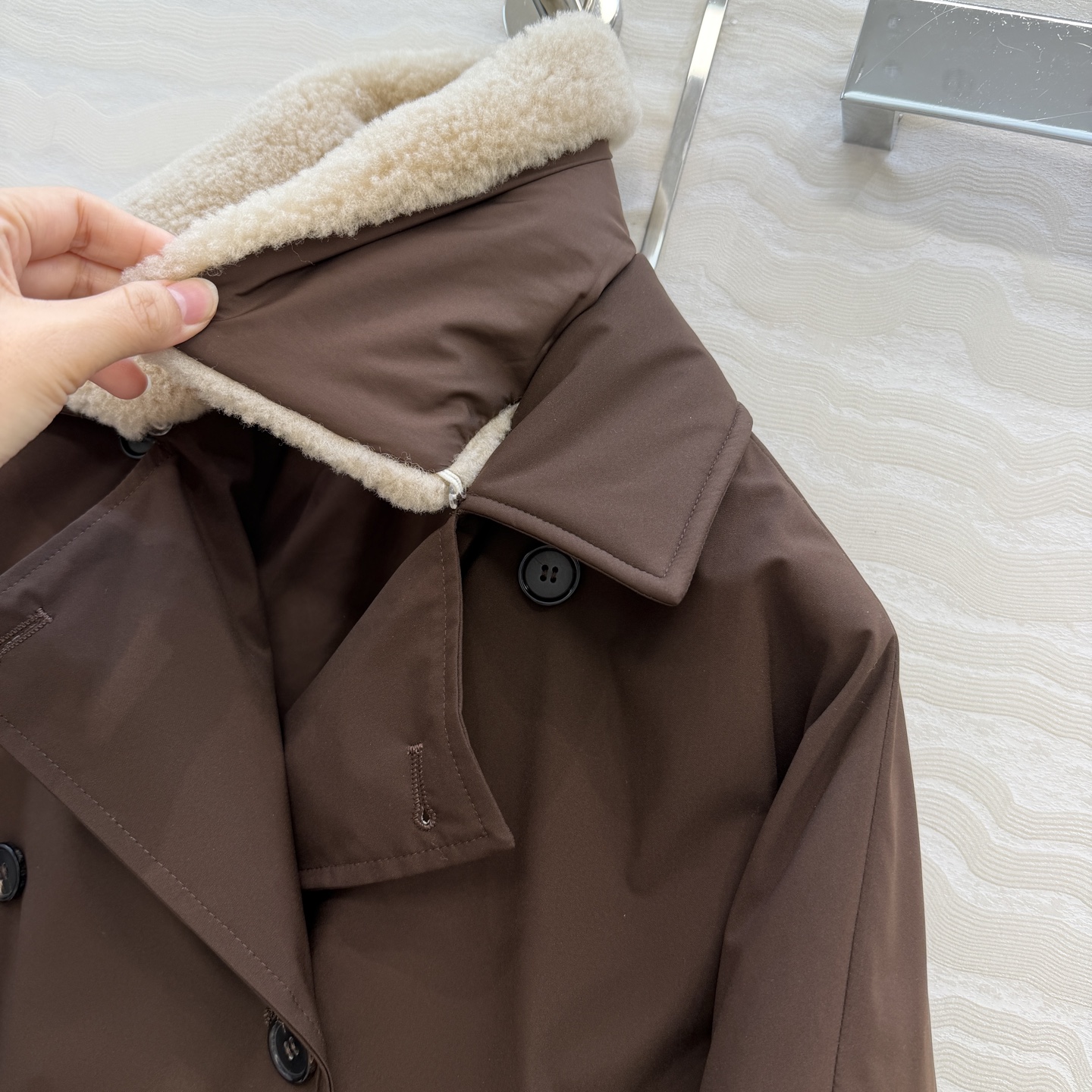 独家首发❤️品质控必入！BC高奢老钱风穿搭！重工可拆羊羔毛领羽绒服！国标进口90%白鹅绒轻盈舒适自带发热