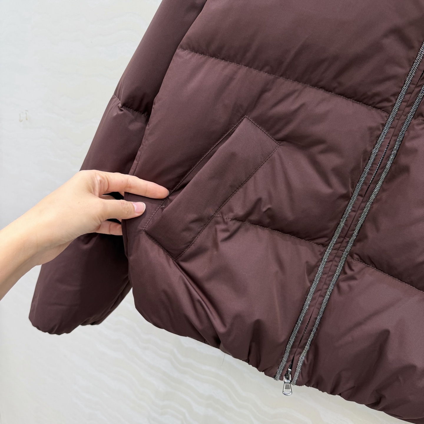 独家首发❤️品质控必入！BC高奢老钱风穿搭！羊羔毛领铜链羽绒服！国标进口90%白鹅绒80-85-90克填