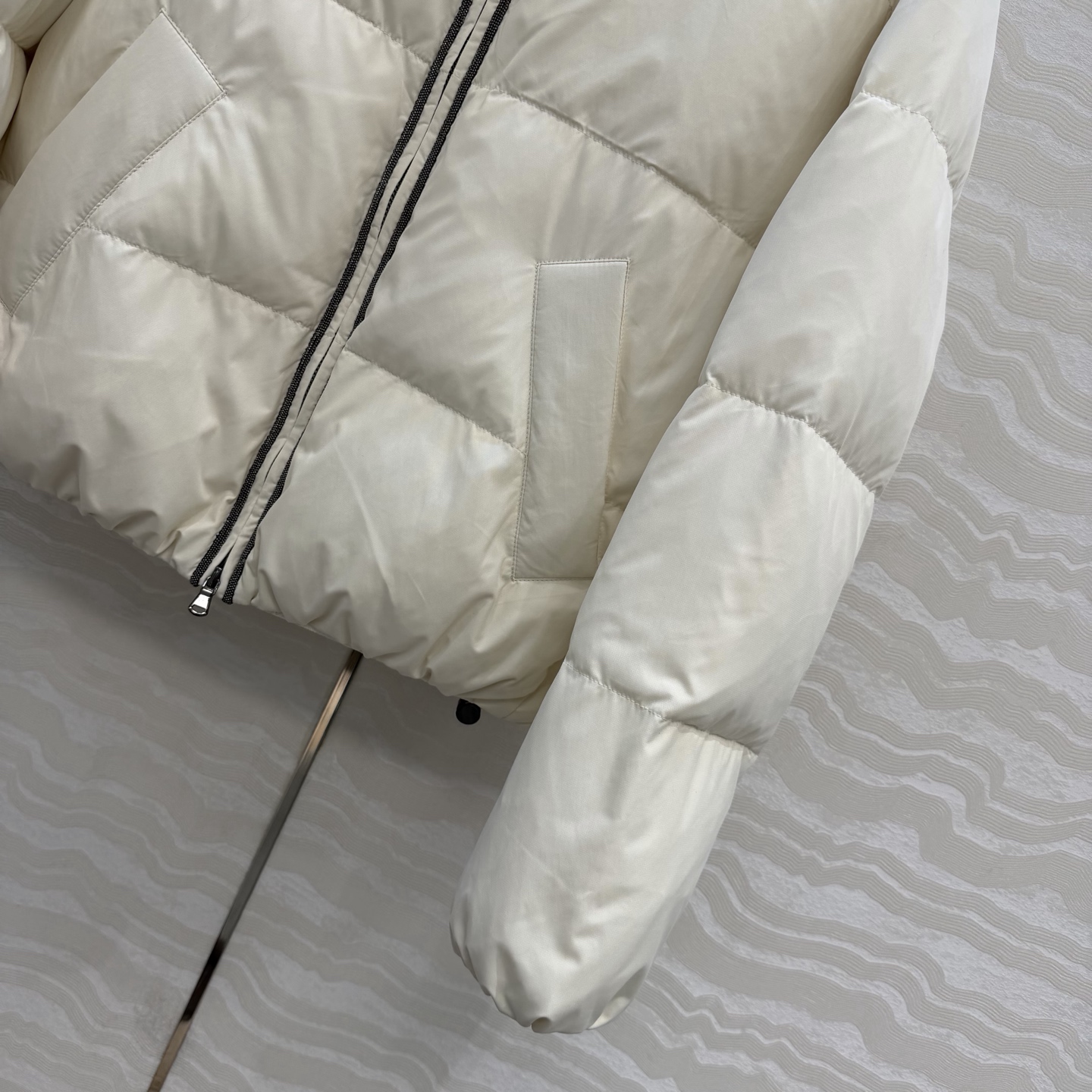 独家首发❤️品质控必入！BC高奢老钱风穿搭！羊羔毛领铜链羽绒服！国标进口90%白鹅绒80-85-90克填