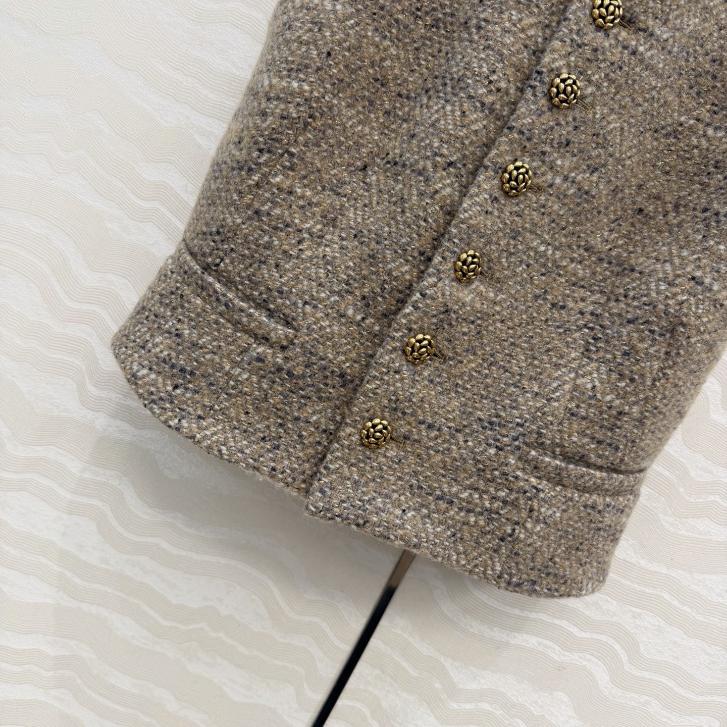 高端原单品质❤️LP极简高智感穿搭！潇洒帅气的高级羊驼毛花呢马甲小外套！复古金属蓟花扣，马术风夹克立领收